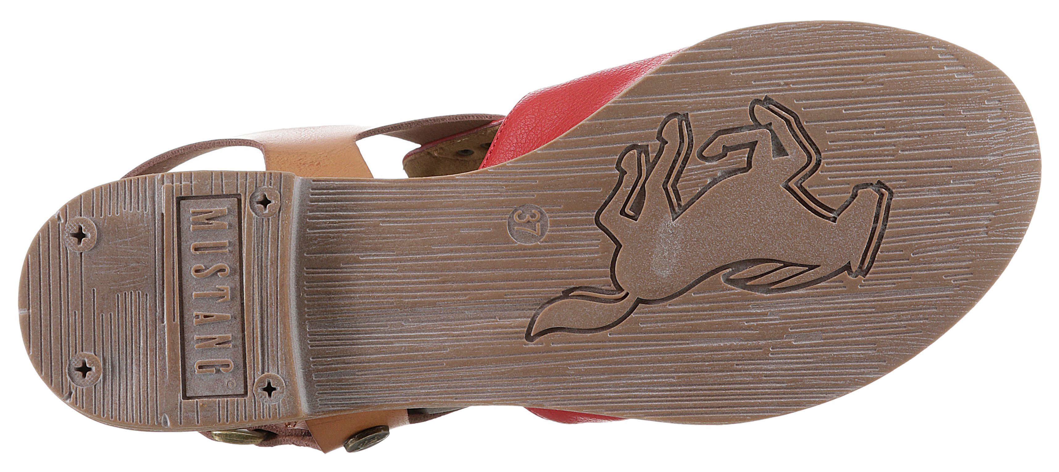 Mustang Shoes Sandalen zomerschoen, sandaal, blokhak, met klittenbandsluiting
