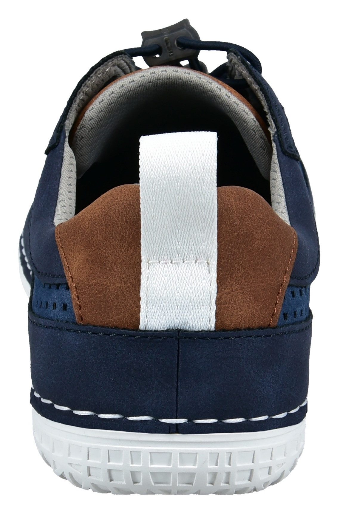Bugatti Slip-on sneakers , vrijetijdsschoen, lage schoen, slipper met gaatjespatroon
