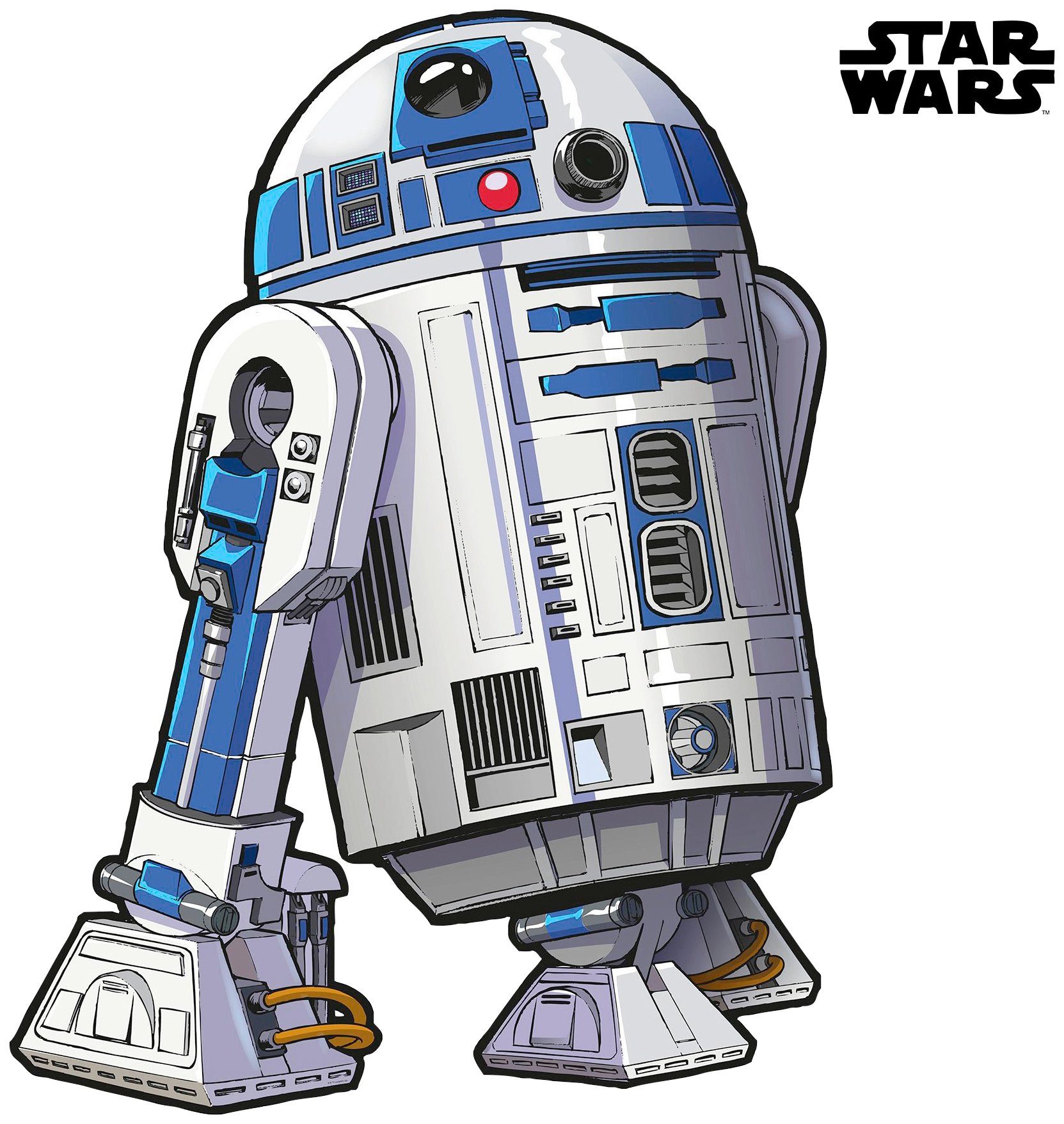 Komar Vliesbehang Star Wars XXL R2D2 (1 stuk)