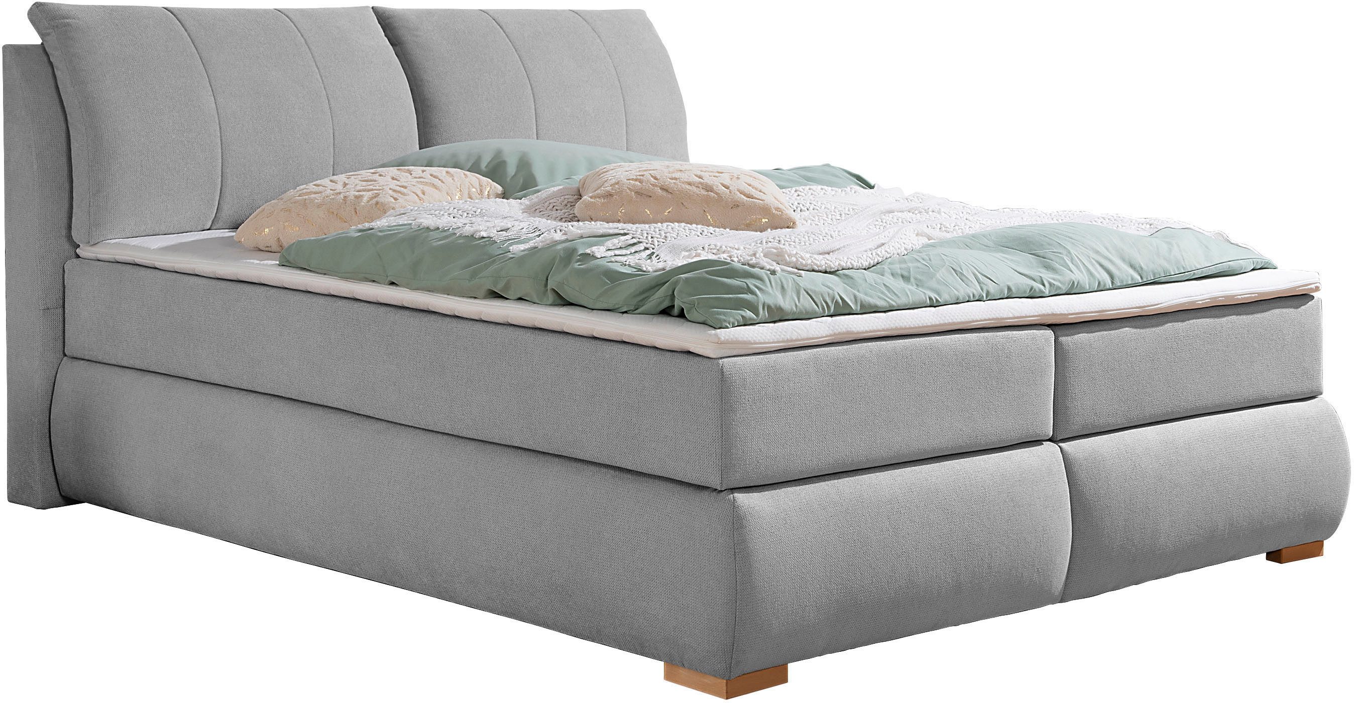 Home affaire Boxspring Breitenthal afneembare rugkussens met klittenband