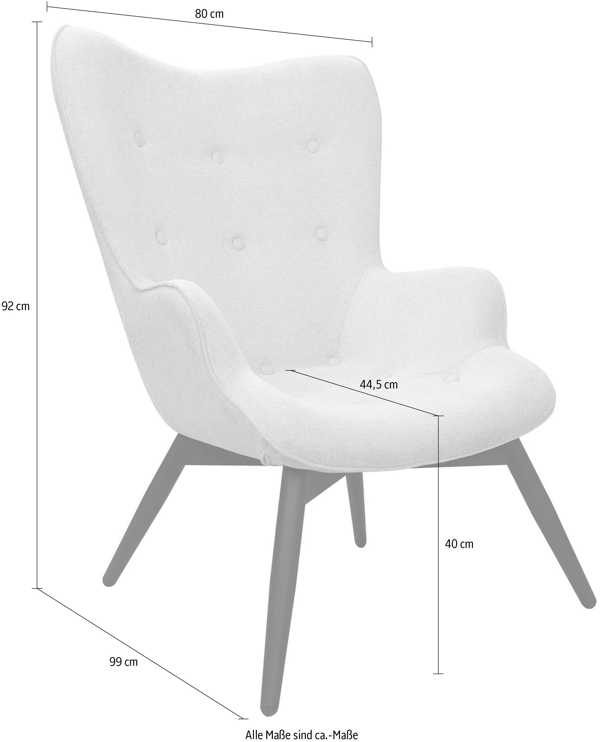SalesFever Fauteuil Decoratieve knopen in de rugleuning (1 stuk)