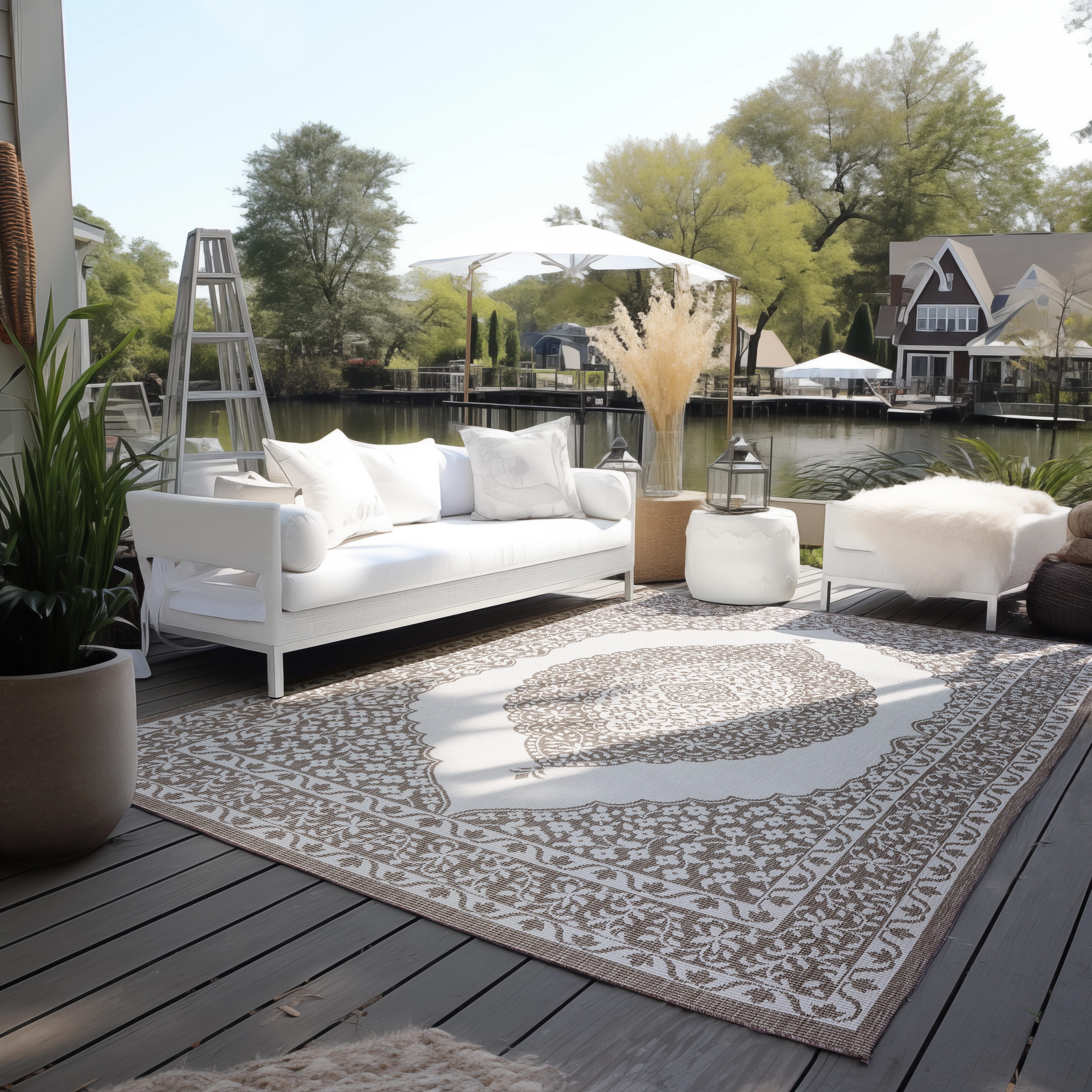 ELLE DECORATION Vloerkleed Meekly, In- en Outdoor Vlakweefsel, binnen- en buitengebruik, modern,...