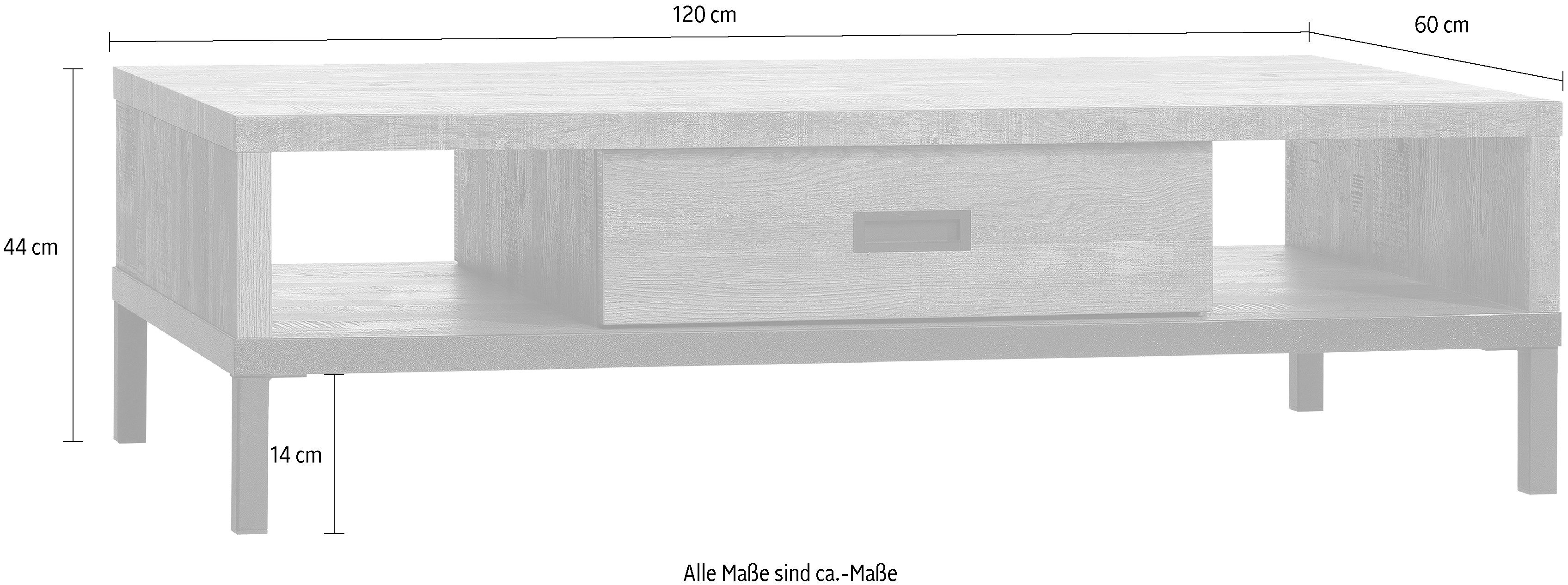 OMG Design Salontafel Stanley met lade en opbergruimtes (1 stuk)