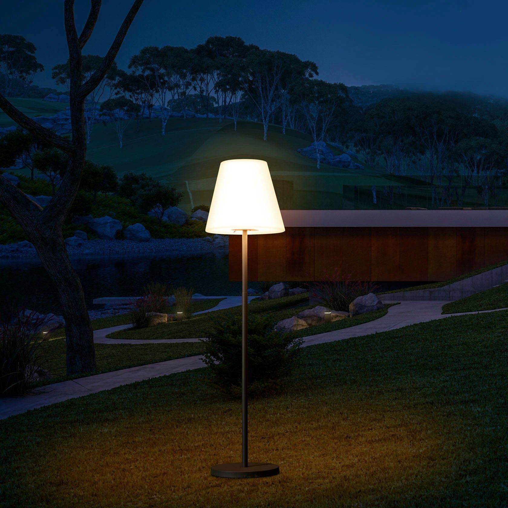 Paco Home Staande lamp JEN In en outdoor LED oplaadbaar IP44 accu tuin terras waterdicht
