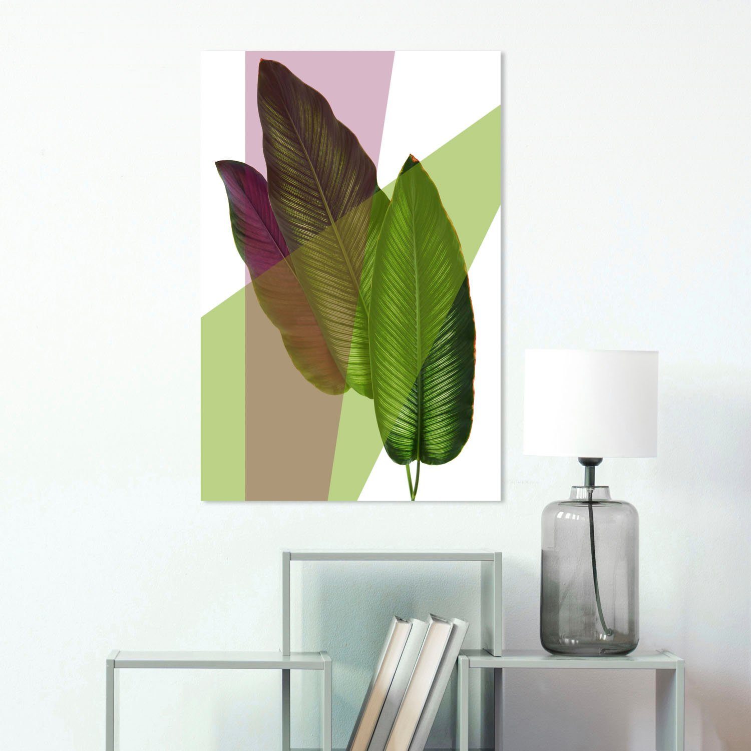 queence Artprint op acrylglas Bladeren Fine Art-print in galeriekwaliteit