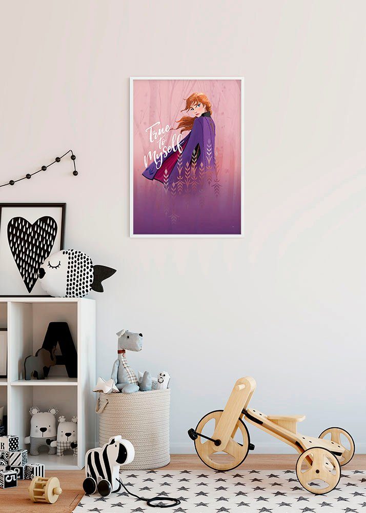 Komar Wanddecoratie Frozen Anna True to Myself Wanddecoratie voor de kinderkamer - zonder lijst (1 stuk)