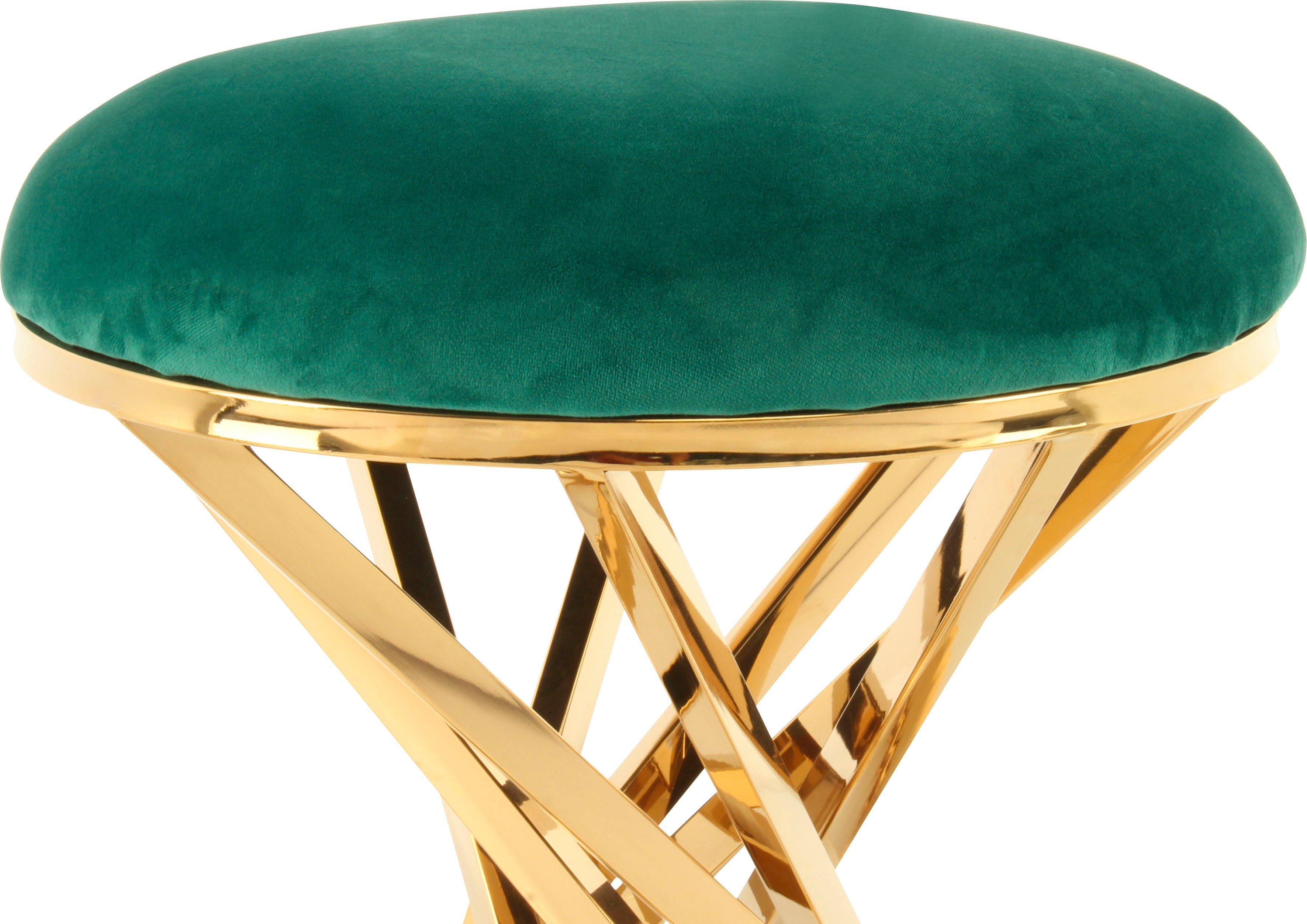 Kayoom Zithocker Kruk Wesley 325, zitpouf in elegant ontwerp, frame van metaal (1 stuk)