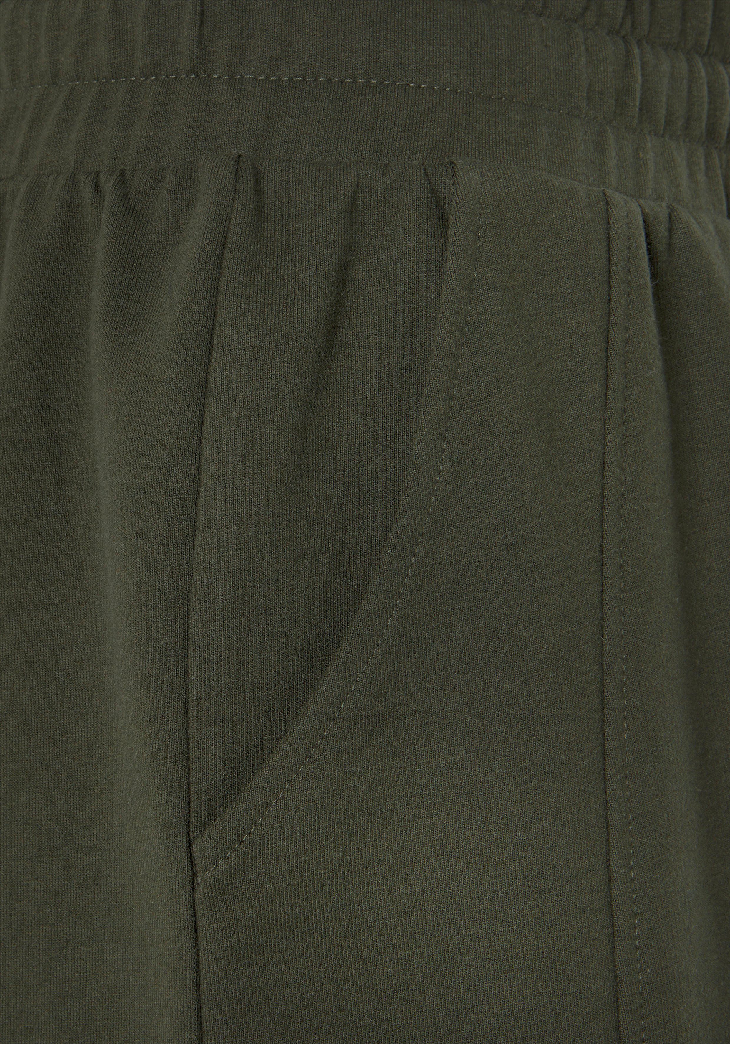 FCUK Sweatshort met lengte scheidingnaad en logo-opdruk loungewear (1-delig)