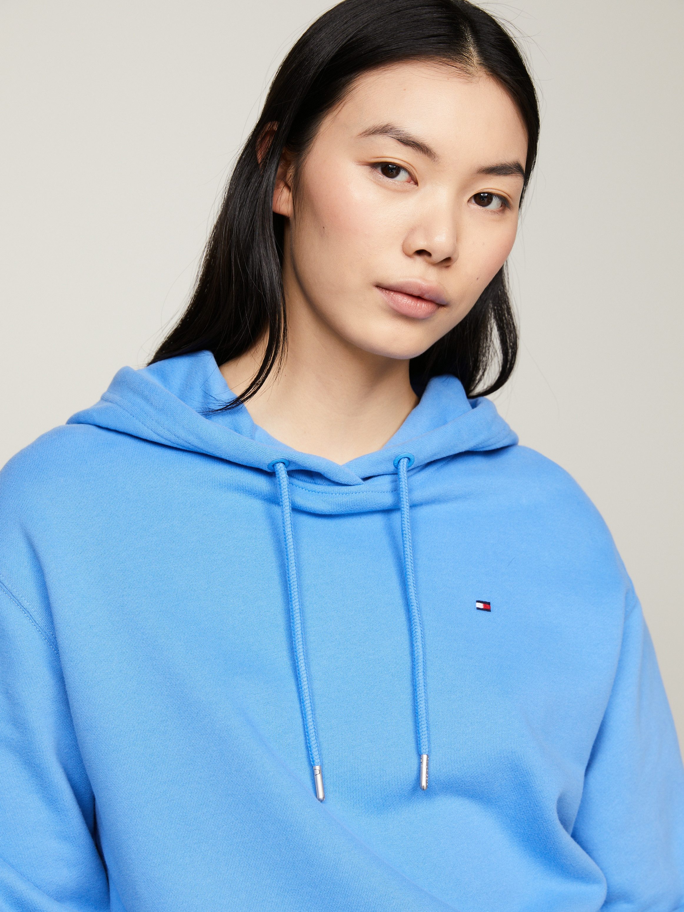 Tommy Hilfiger Hoodie REG FLAG ON CHEST HOODIE Capuchon met koord, borduursel, logo-vlag