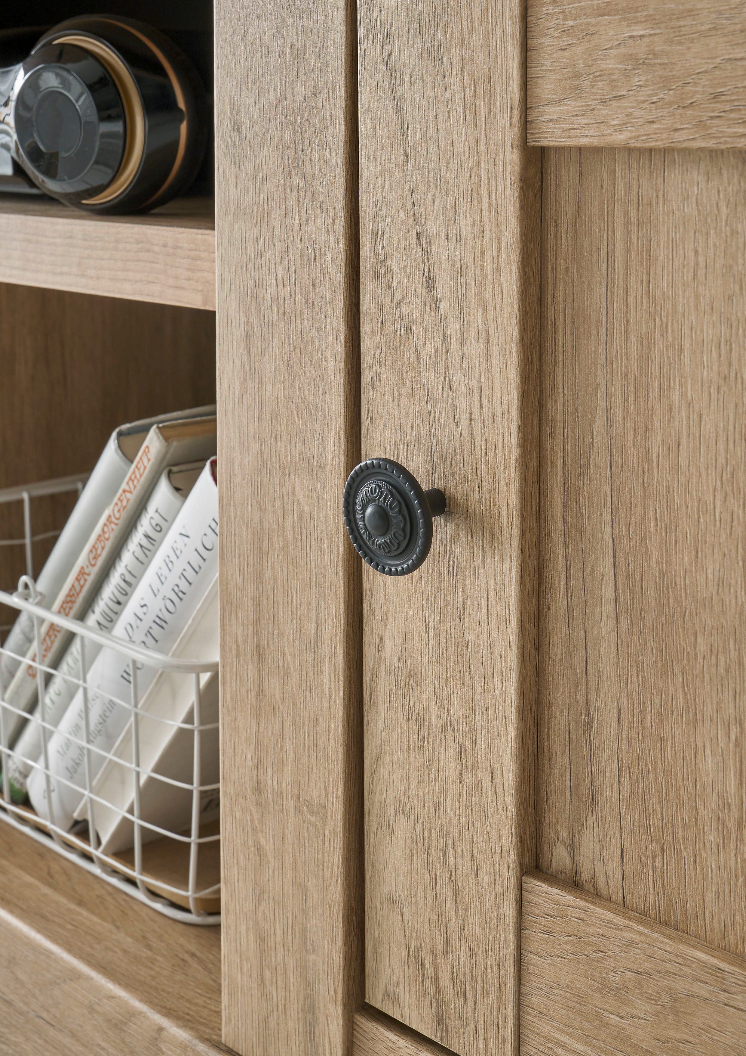 Home affaire Wandmeubel Cornwall, opbouwwand in landelijke stijl, woonkamer-set, eiken decor (set, 2-delig)