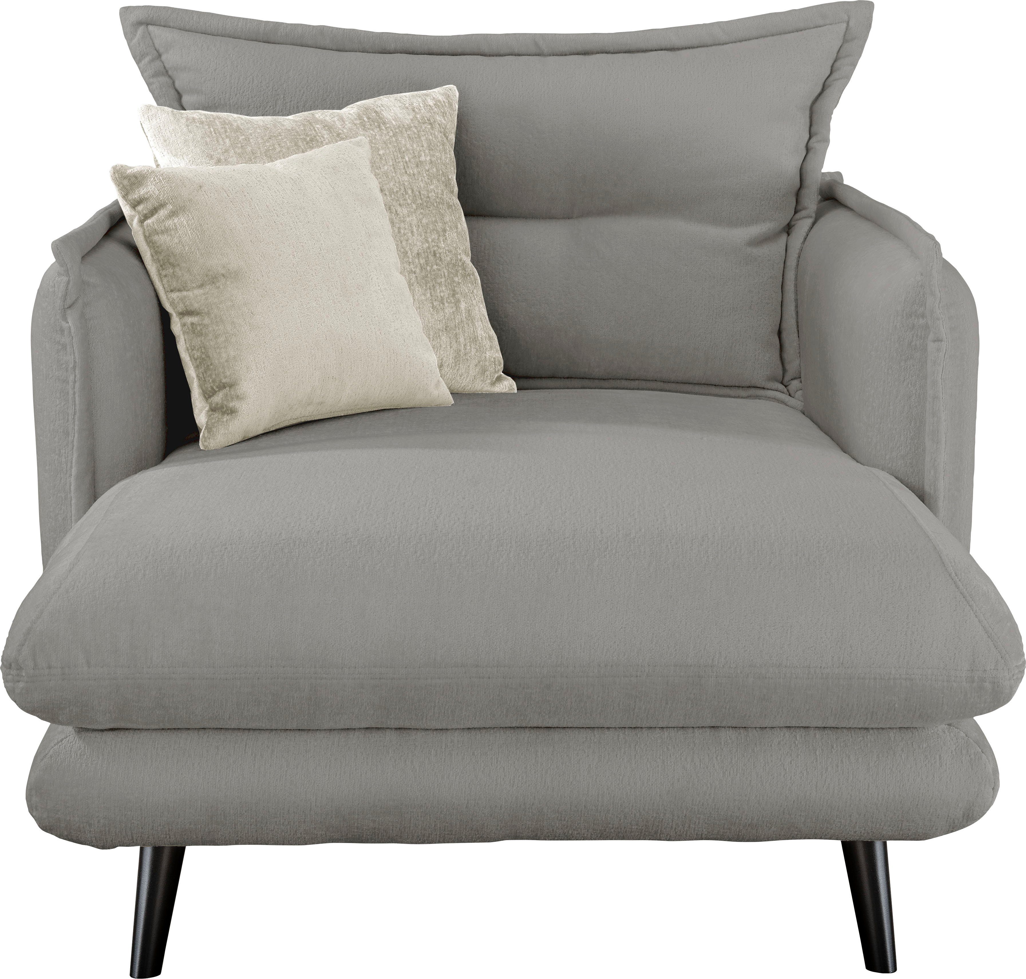 INOSIGN Loveseat LAZIO moderne fauteuil met een comfortabele bekleding, 2 stuks decoratieve sierkussens