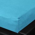 bettwarenshop hoeslaken nicole mako-jersey van puur katoen met elastiek (1 stuk) blauw