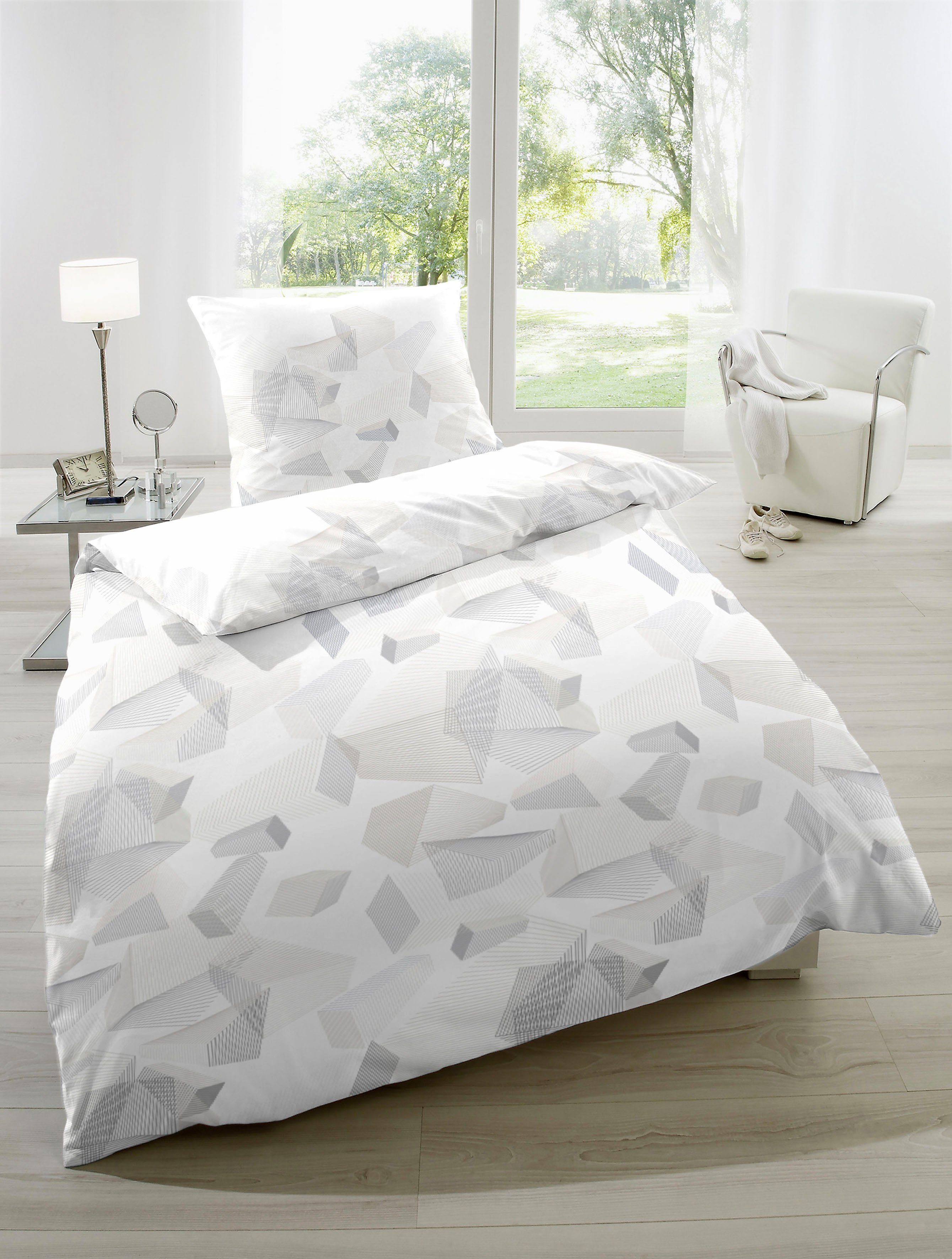 Primera Overtrekset Mako-satijn Sky Crystal (2-delig)