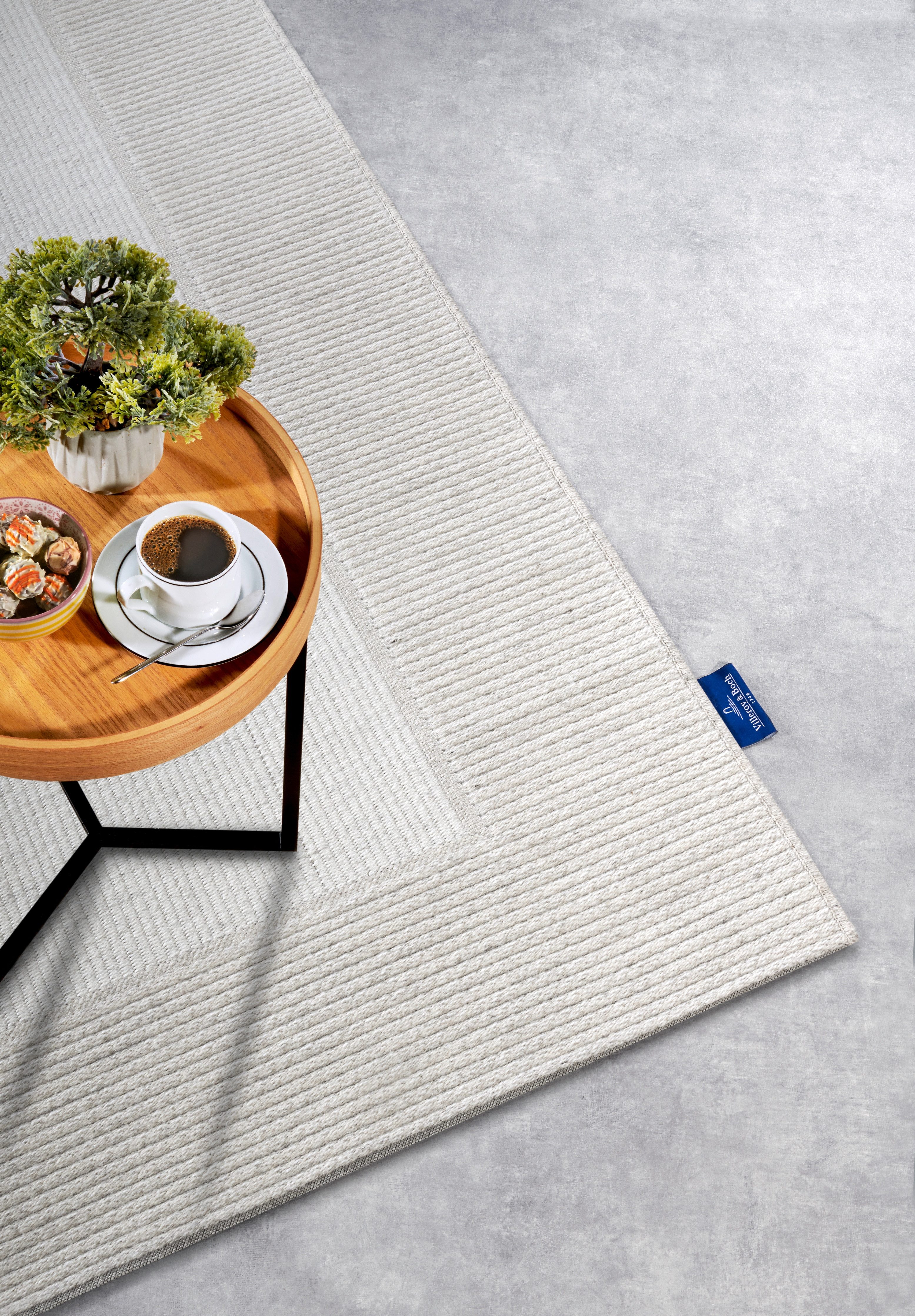 Villeroy & Boch Wollen kleed Johann Scheerwol, wol, natuur, woonkamer, slaapkamer, boho, scandi