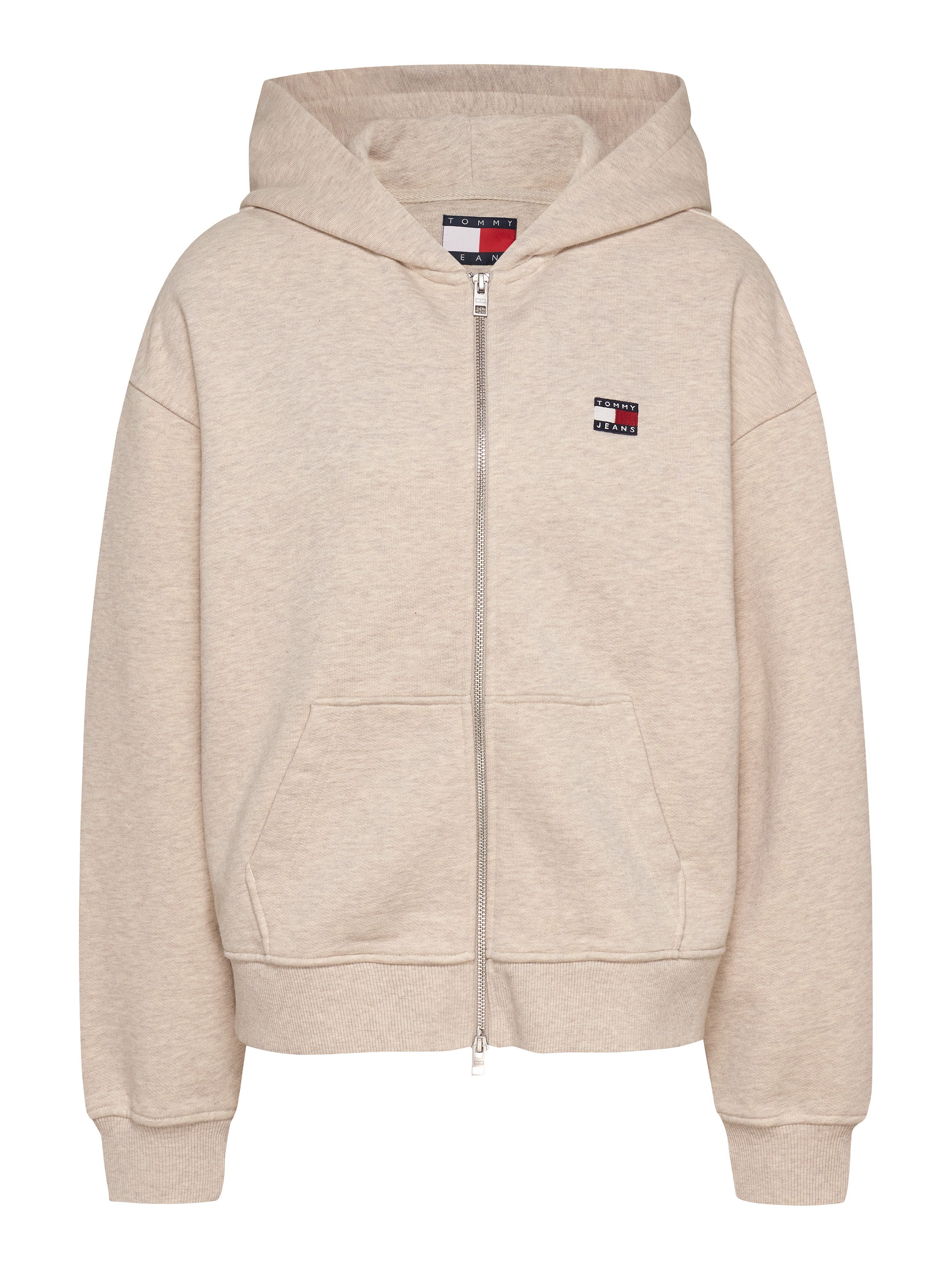 Tommy Jeans Curve Sweatshirt TJW BOXY BADG in grote maten, 2-weg rits, met logoborduring