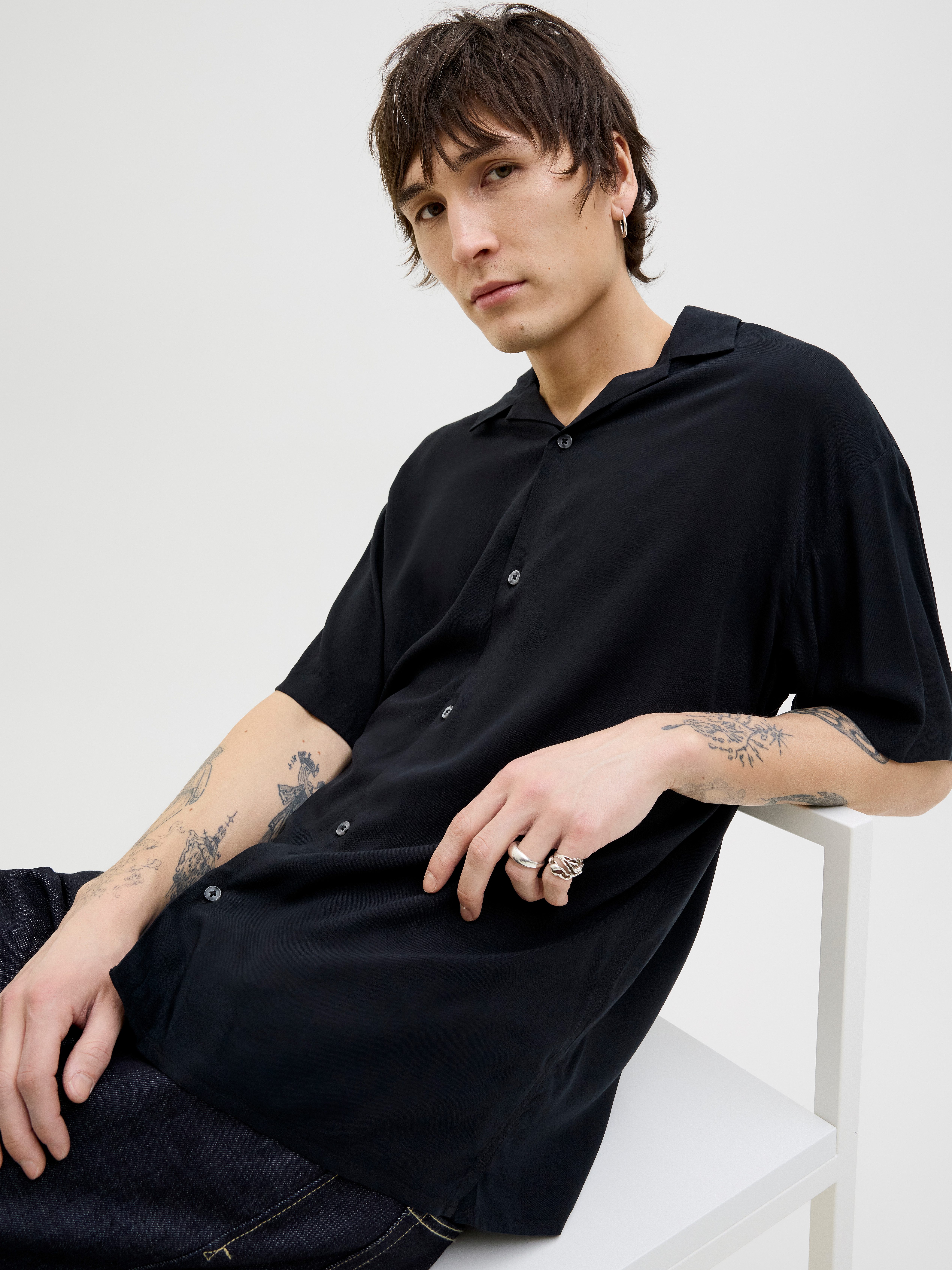 Jack & Jones Overhemd met korte mouwen JJEJEFF SOLID RESORT SHIRT S/S SN