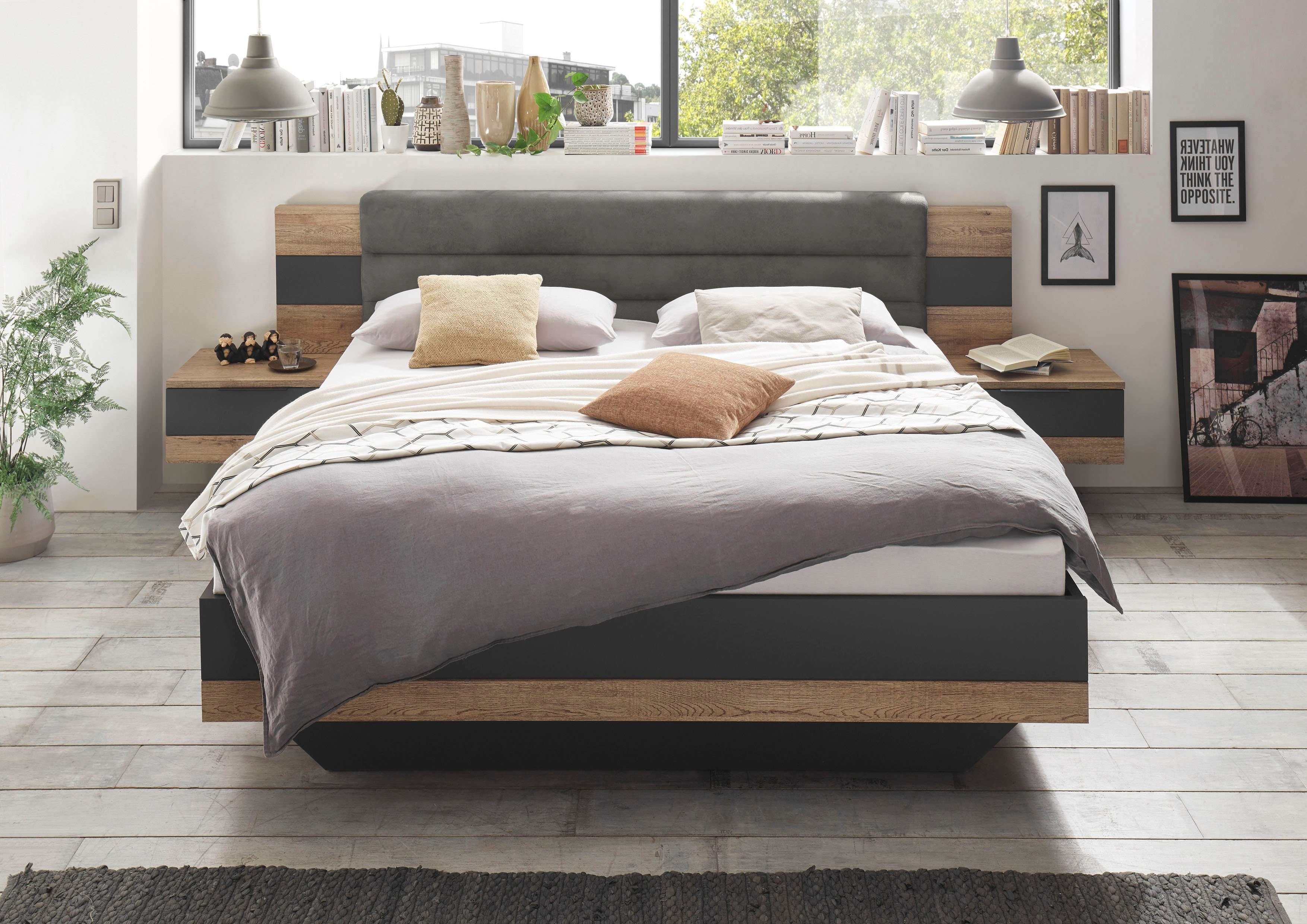 Schlafkontor Bedframe LINEA incl. 2 nachtkastjes