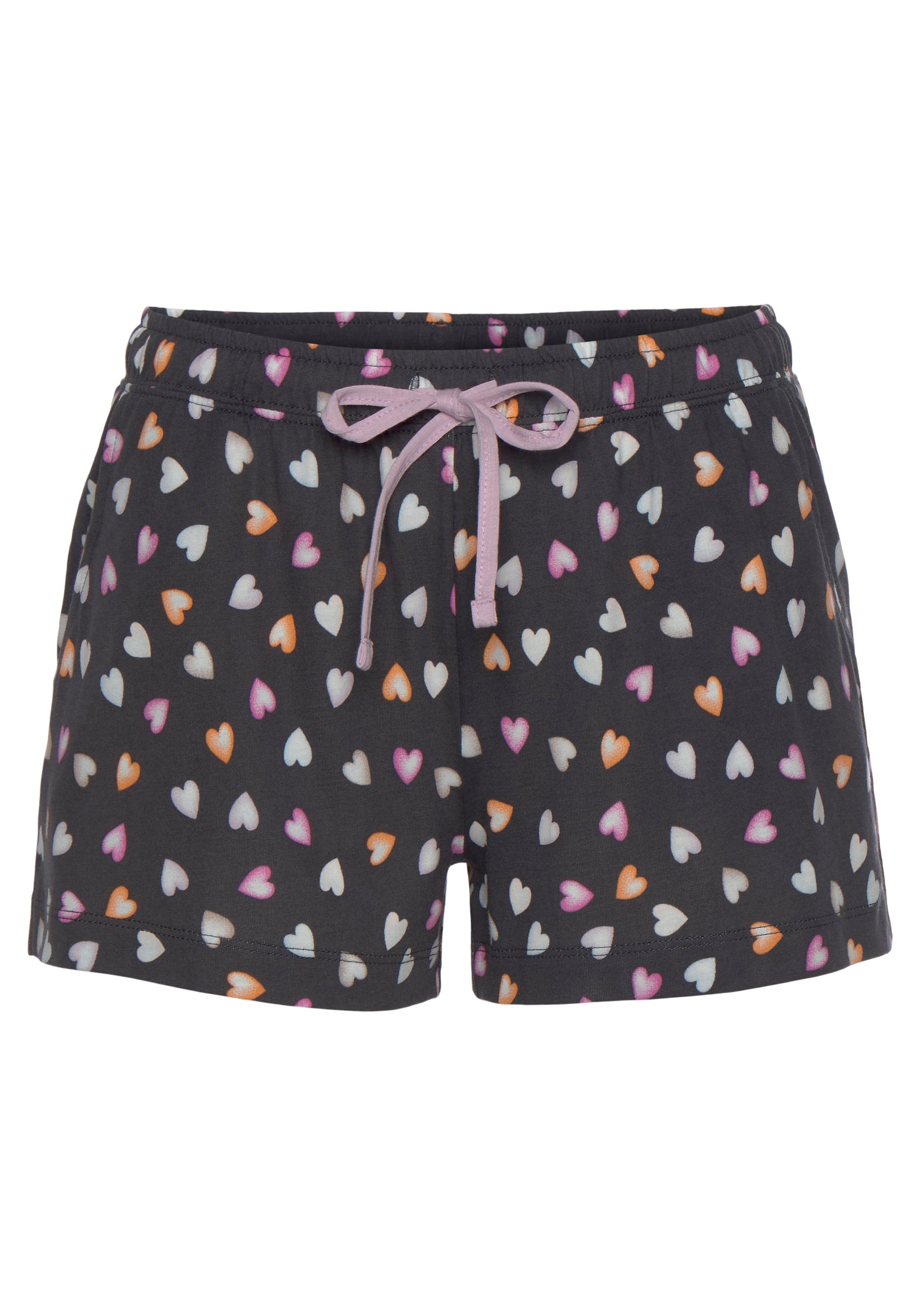 Vivance Dreams Shortama met schattige hartjesprint (set, 2-delig)