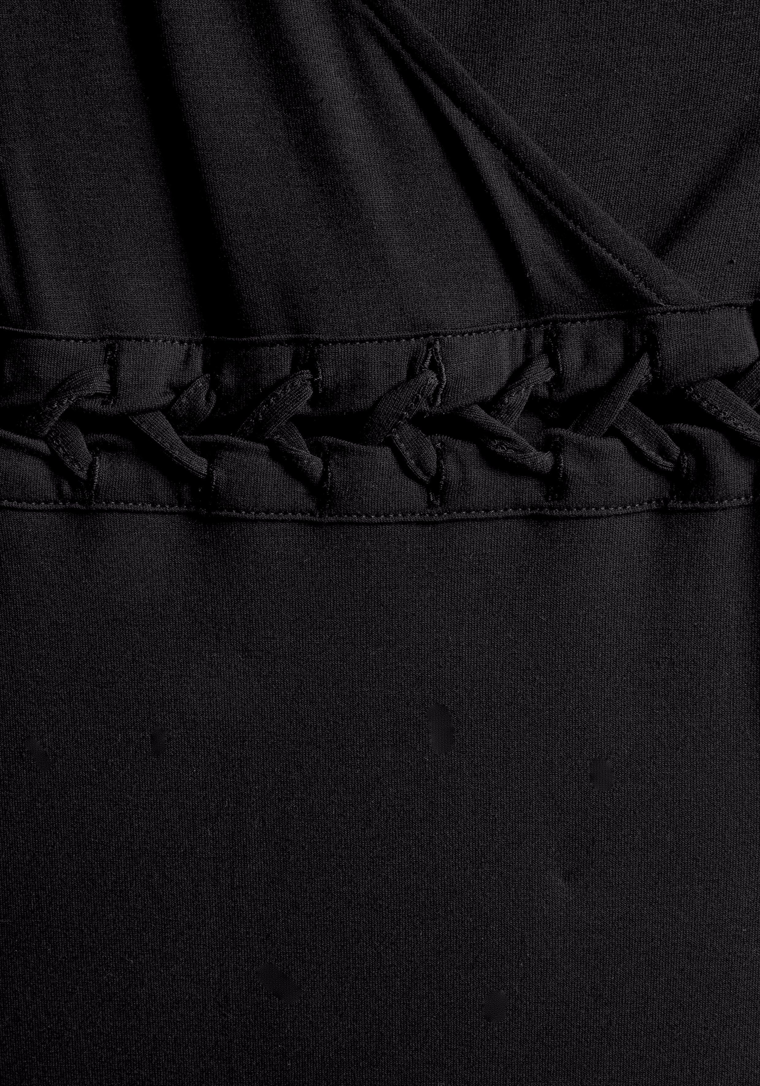 Lascana Maxi-jurk met vetersluiting-detail in de taille, zomerjurk, strandjurk