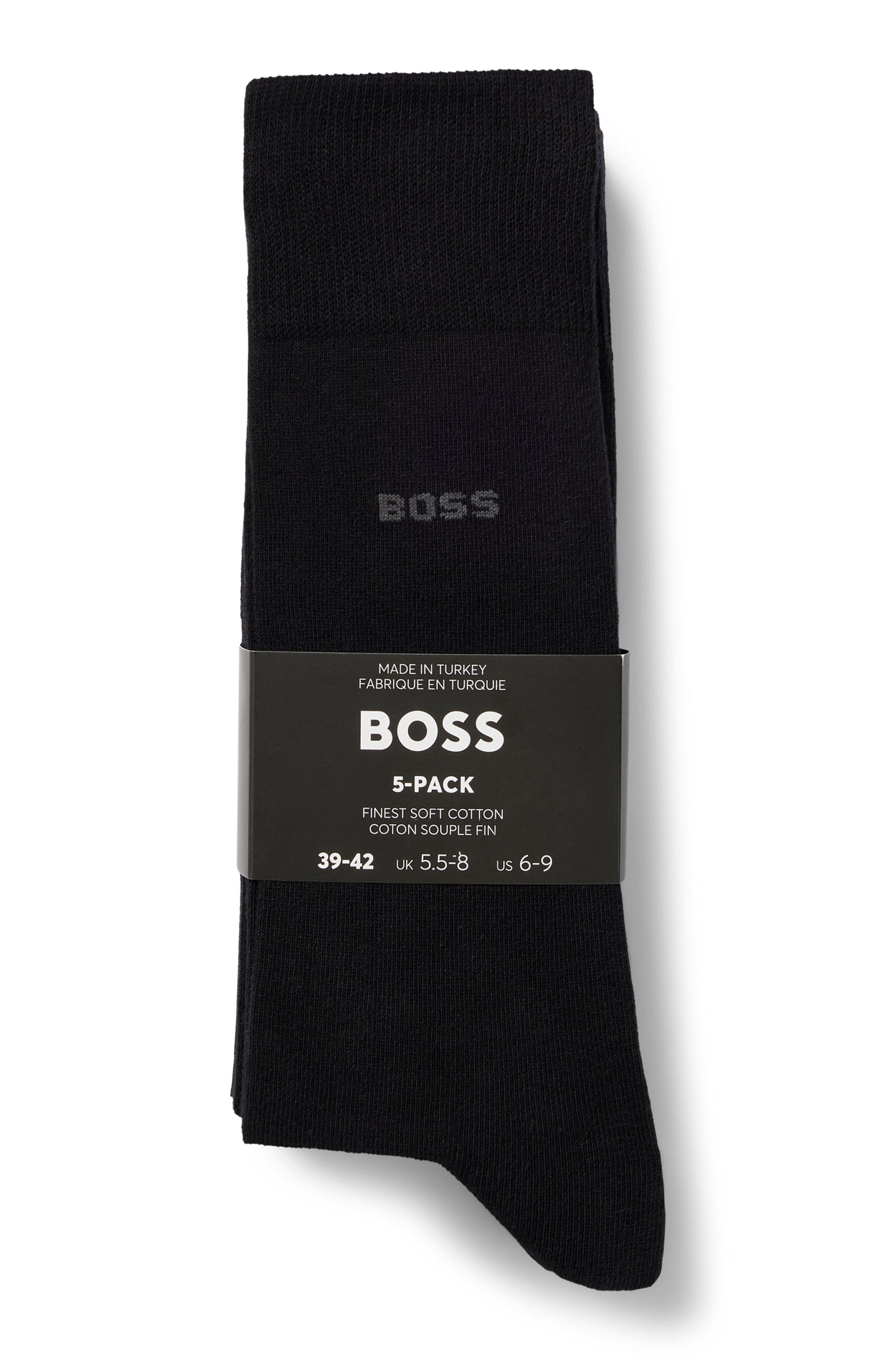BOSS Sokken 5P Uni Color CC in klassieke uni-kleur (5 paar)