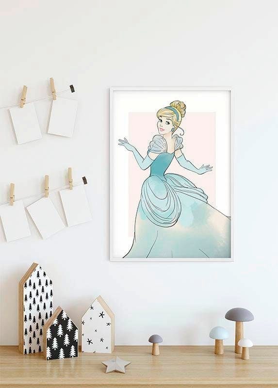 Komar Wanddecoratie Assepoester Beauty Wanddecoratie voor de kinderkamer - zonder lijst (1 stuk)