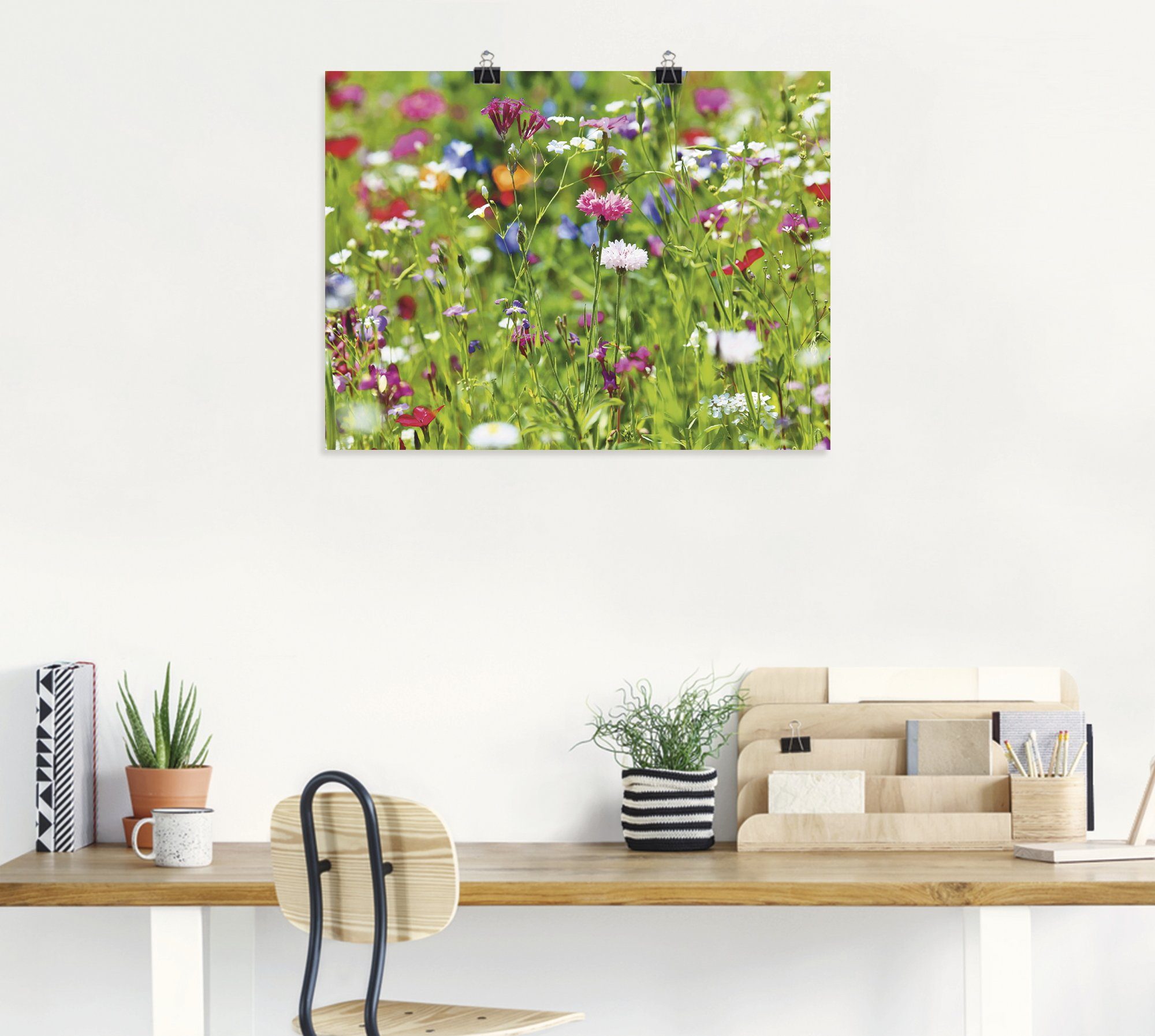 Artland Artprint Bloemenweide I als artprint op linnen, poster in verschillende formaten maten