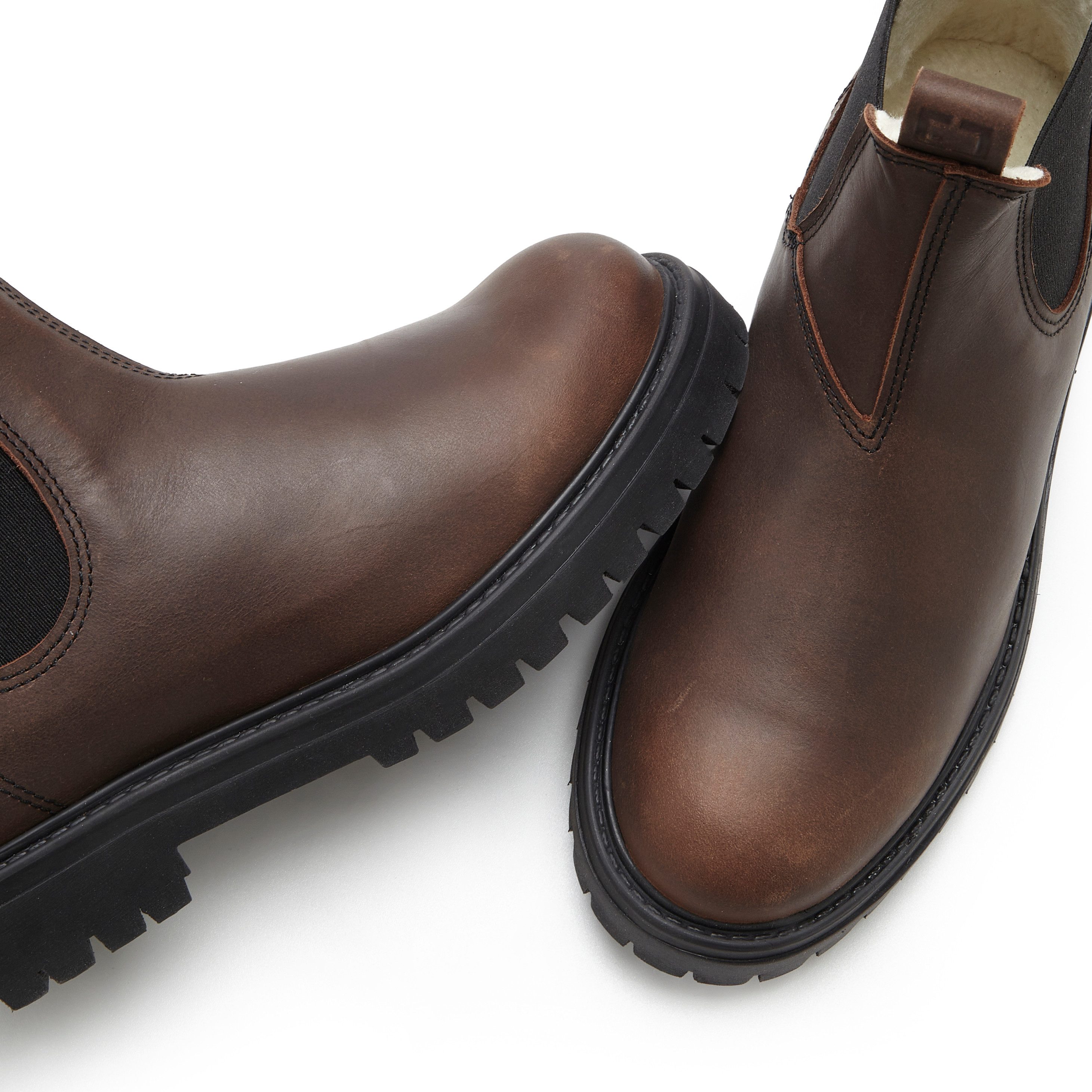 Elbsand Laarsjes van leer in klassieke chelsea-look, laarzen, boots, winterlaarzen