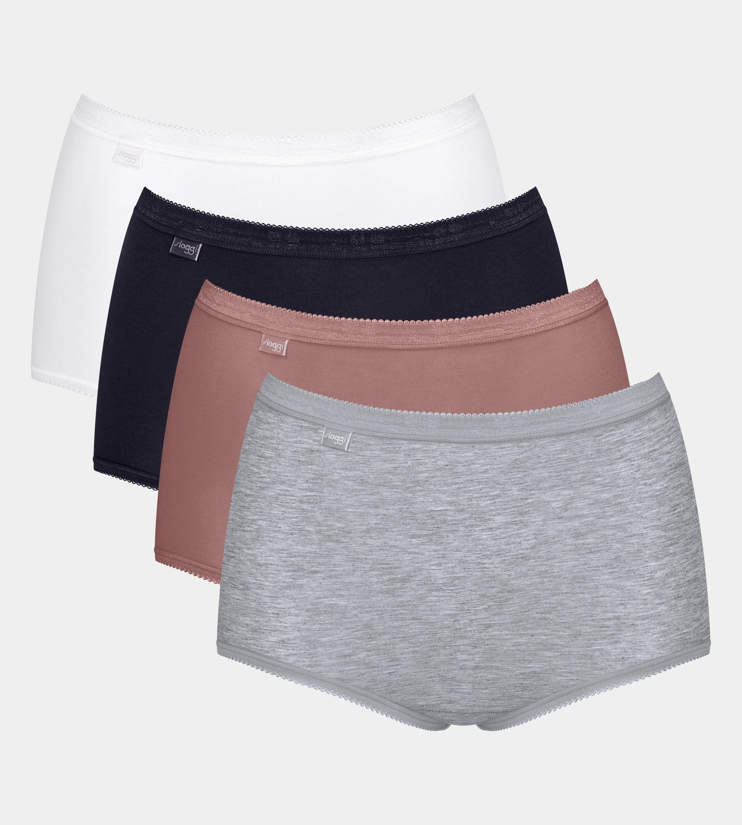 Sloggi Slip Basic+ Maxi C4P perfecte pasvorm (Set van 4) dames slips maat 42 multicolor