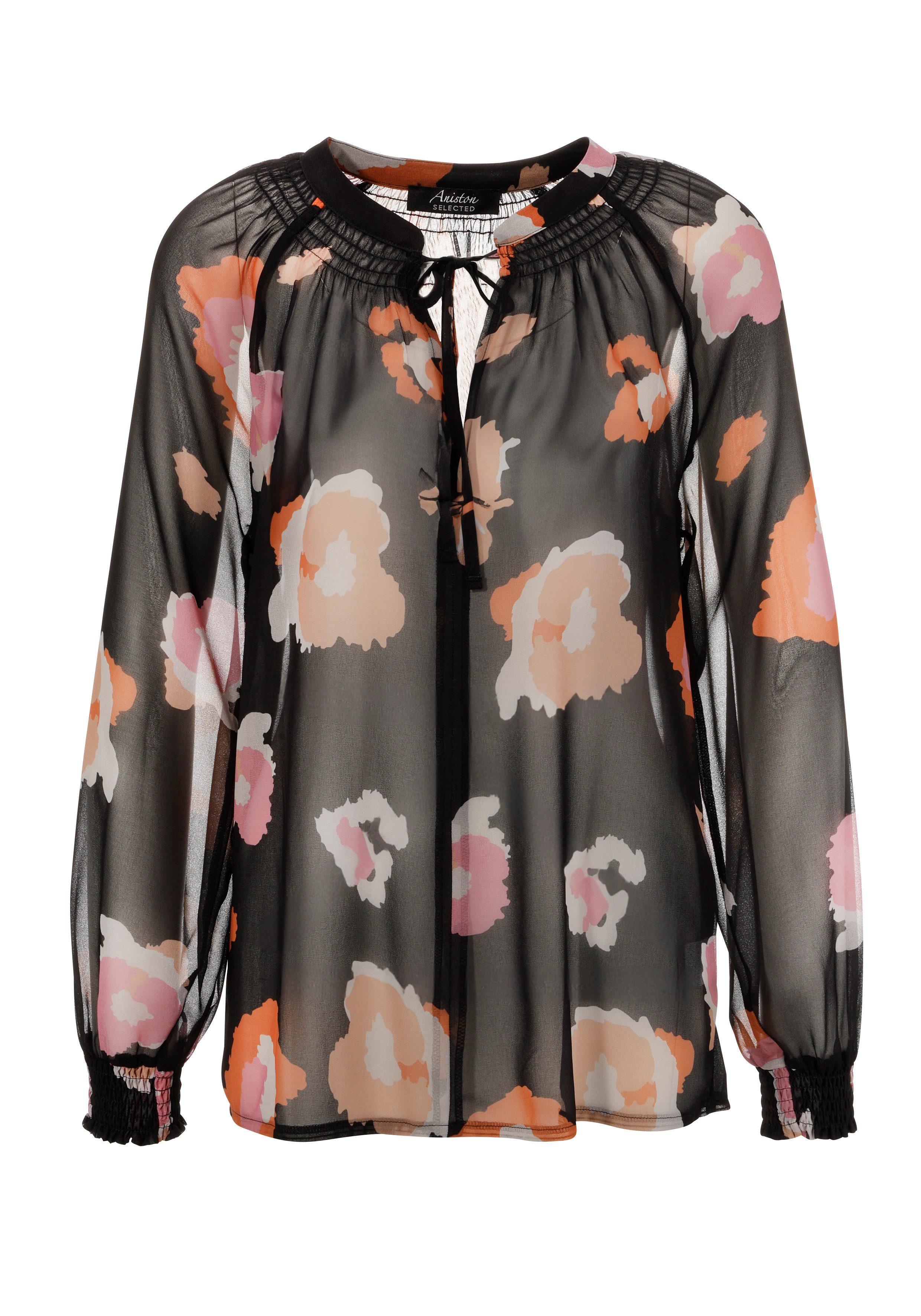 Aniston SELECTED Blouse zonder sluiting gemaakt van transparant chiffon