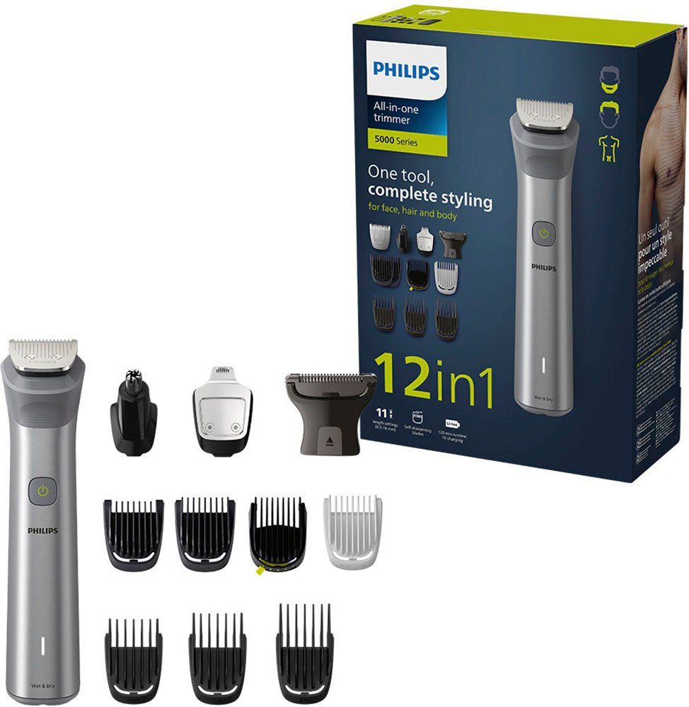 Philips Multifunctionele trimmer Series 5000 MG5940/15 All-in-One Trimmer, 12-in-1 voor...