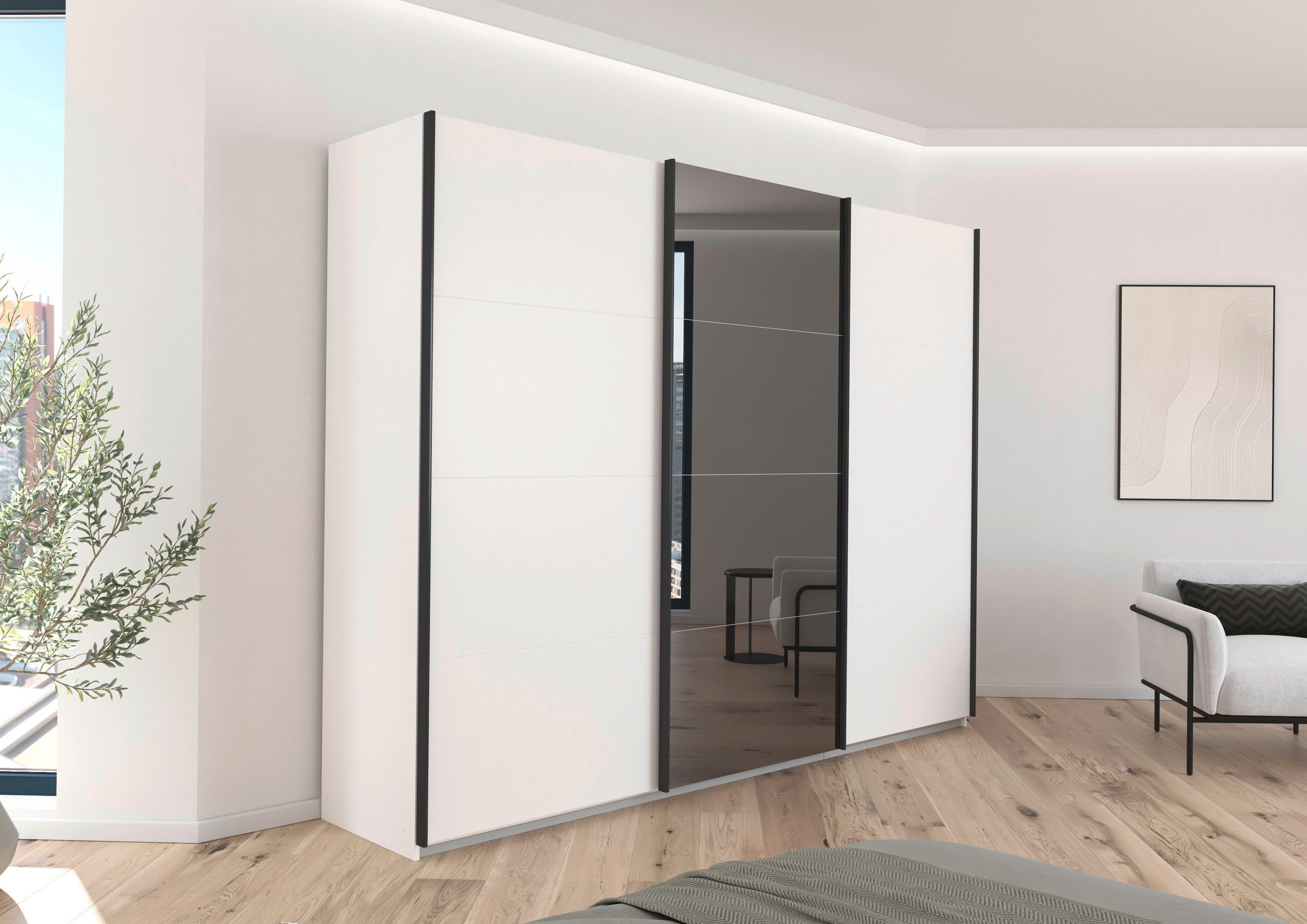 Schuifdeurkast Ferris, kast breedte 2,71m Kast met spiegel in 3 uitvoeringen BASIC/CLASSIC/PREMIUM