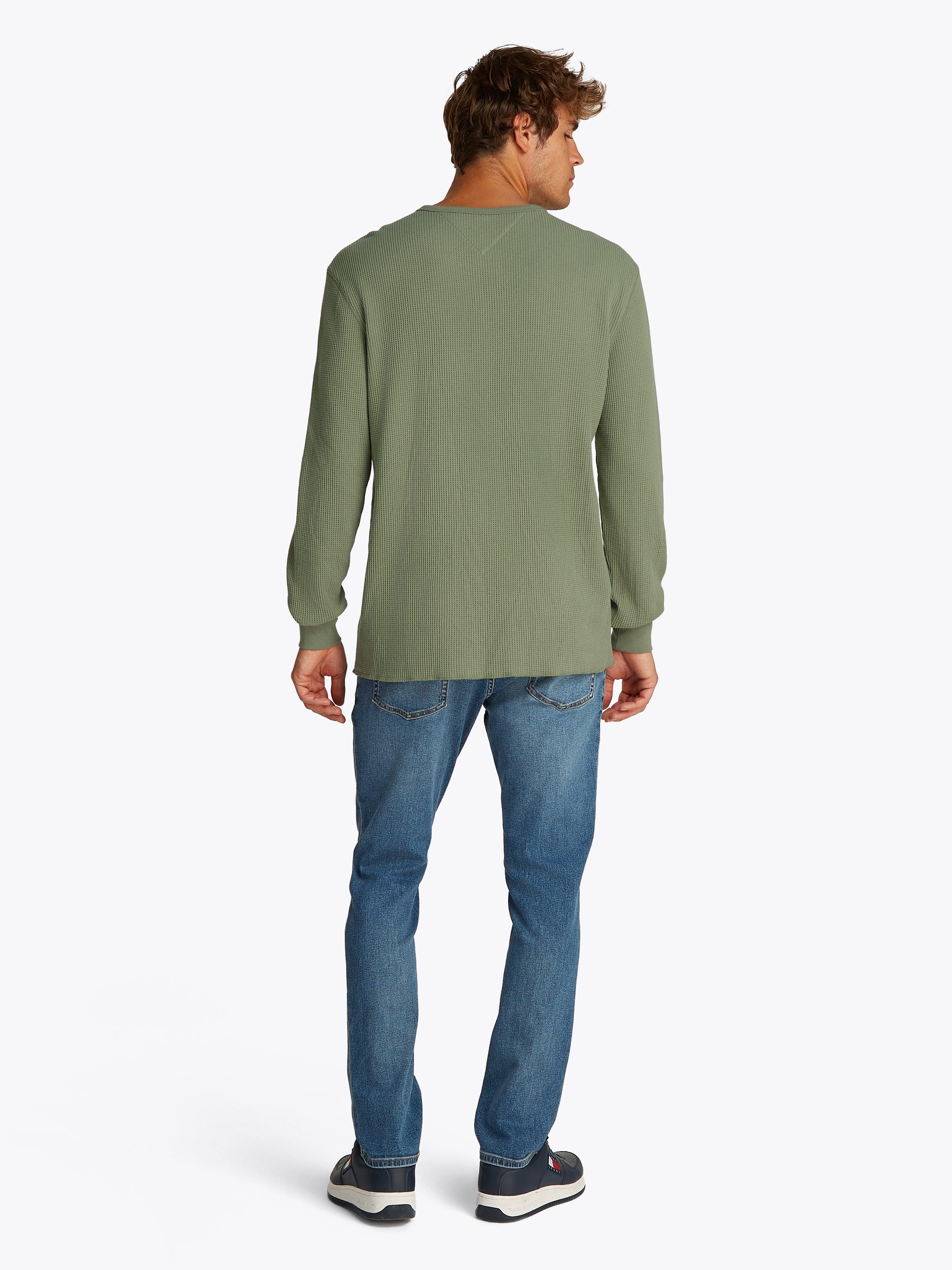 TOMMY JEANS Henleyshirt TJM REG WAFFLE HENLEY LS TEE