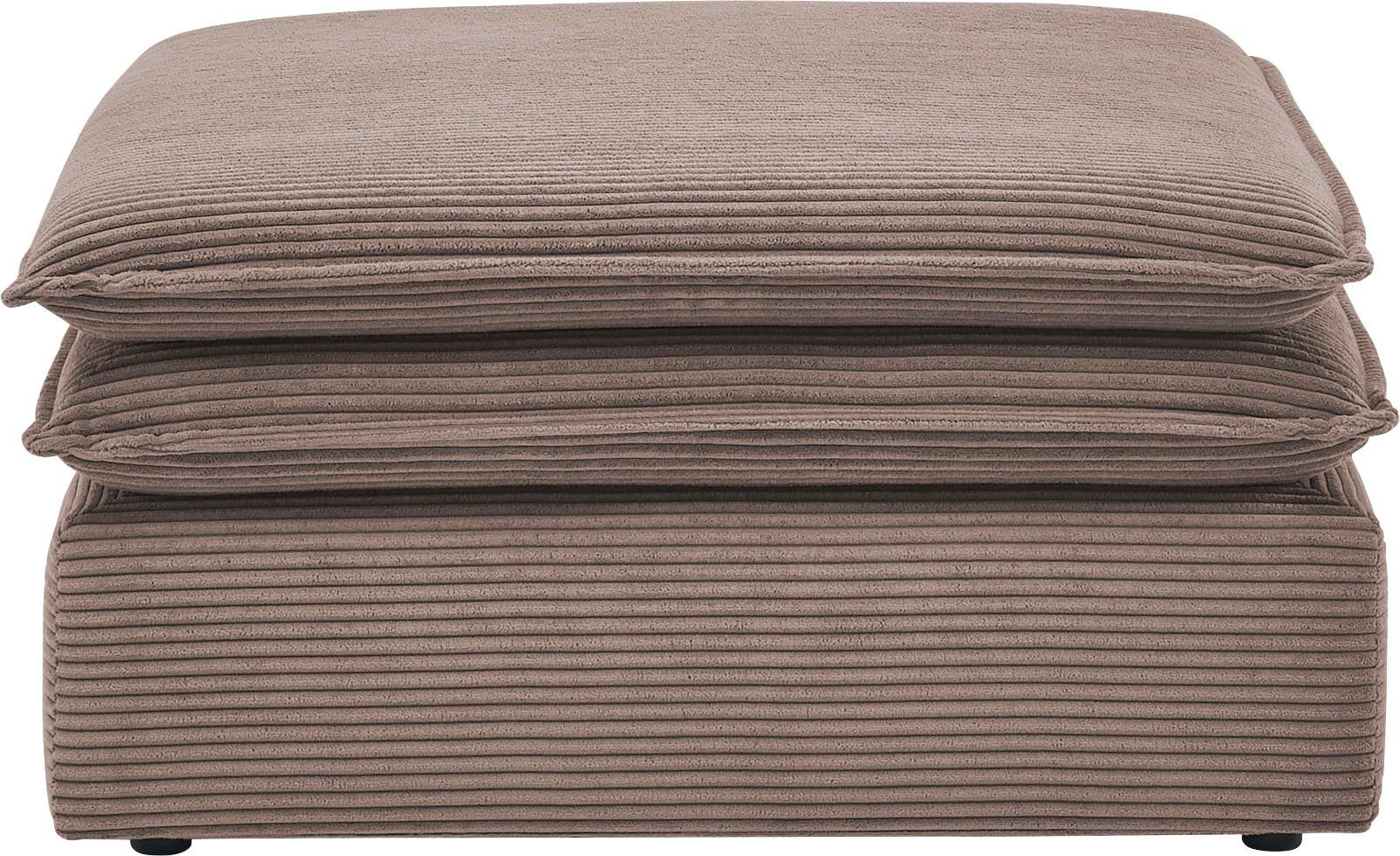 Places of Style Zithoek PIAGGE 3-zitsbank met slaapfunctie en loveseat-hocker als set (2-delig)