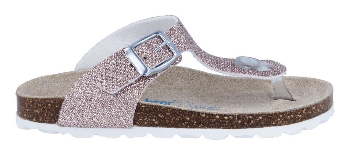 Richter Teenslippers Bio WMS: breed Sandaal met glitter, maat sjabloon om te downloaden