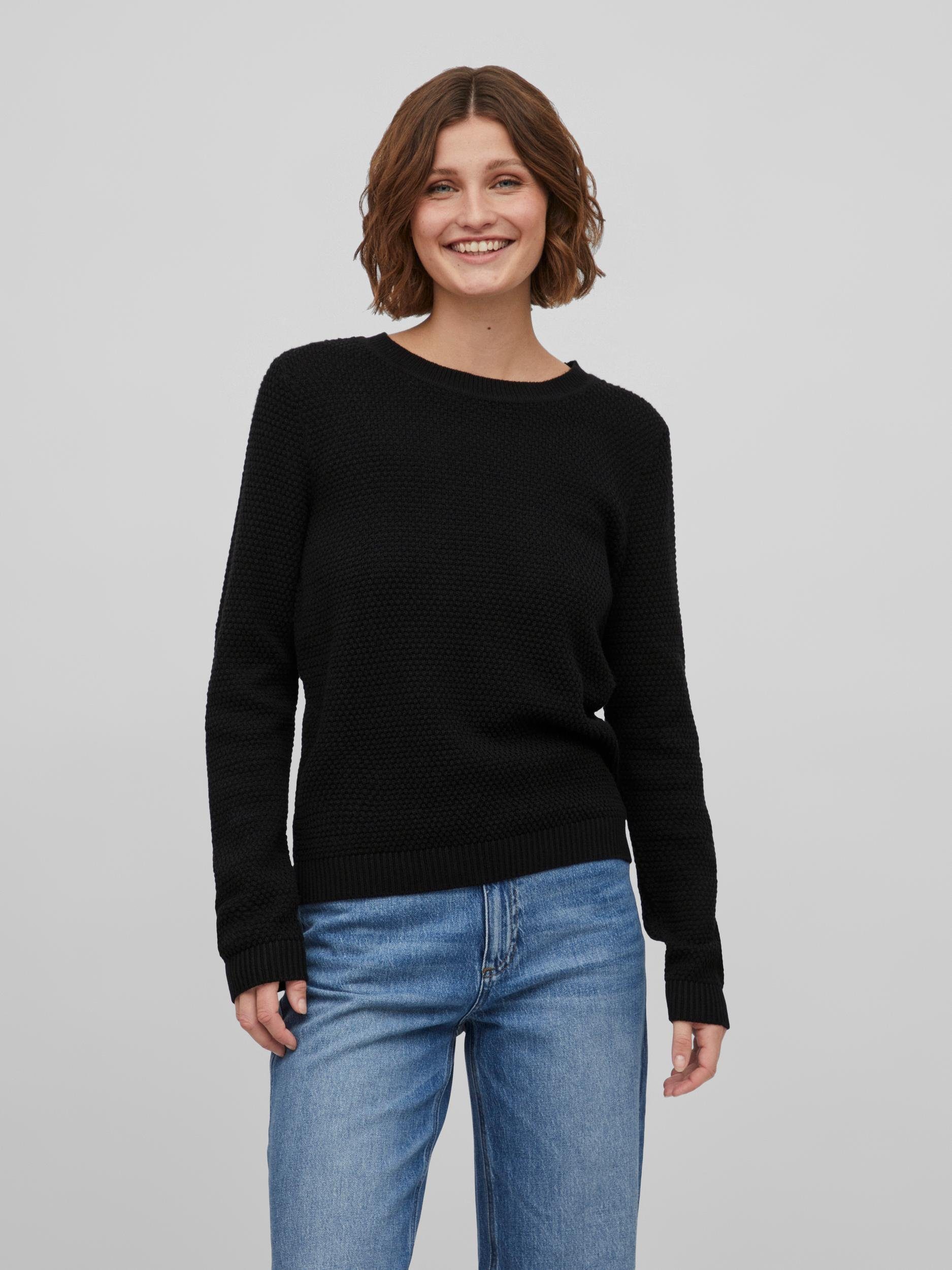 Vila Trui met ronde hals VIDALO O-NECK L-S KNIT TOP- NOOS