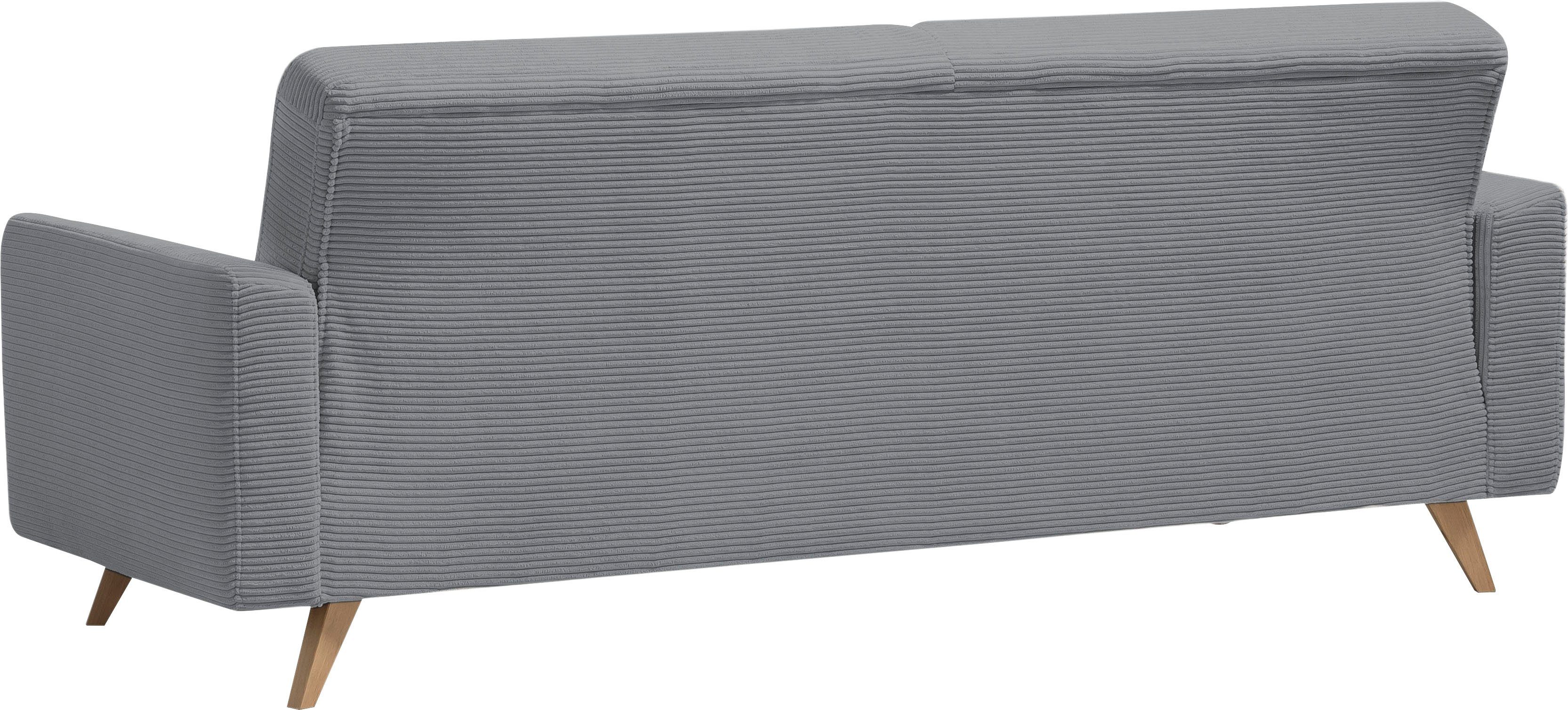 exxpo - sofa fashion 3-zitsbank Samso, elegant en comfortabel, actuele cord bekleding, kantelbank