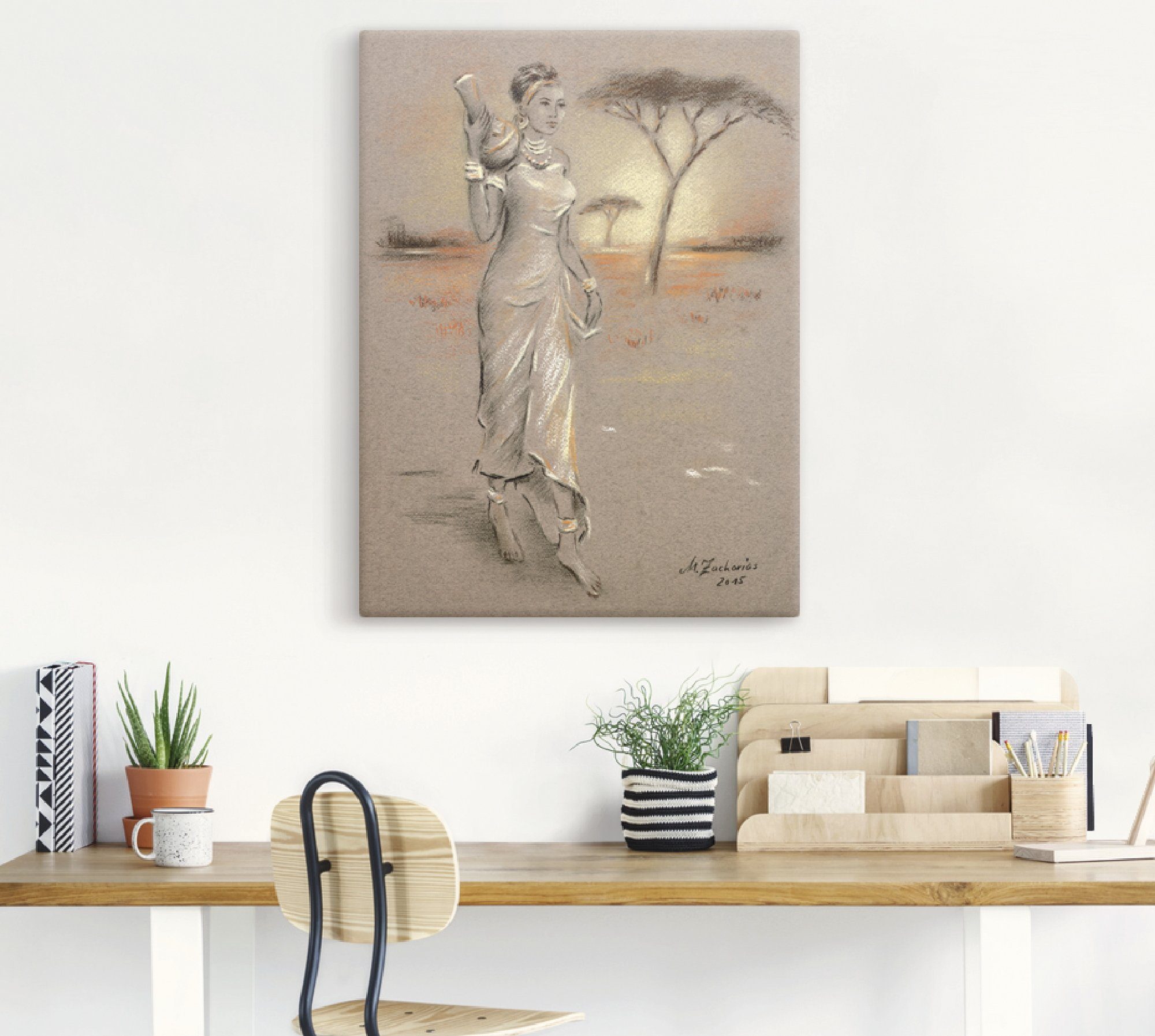 Artland Artprint Afrikaanse schoonheid als artprint op linnen, poster in verschillende formaten maten