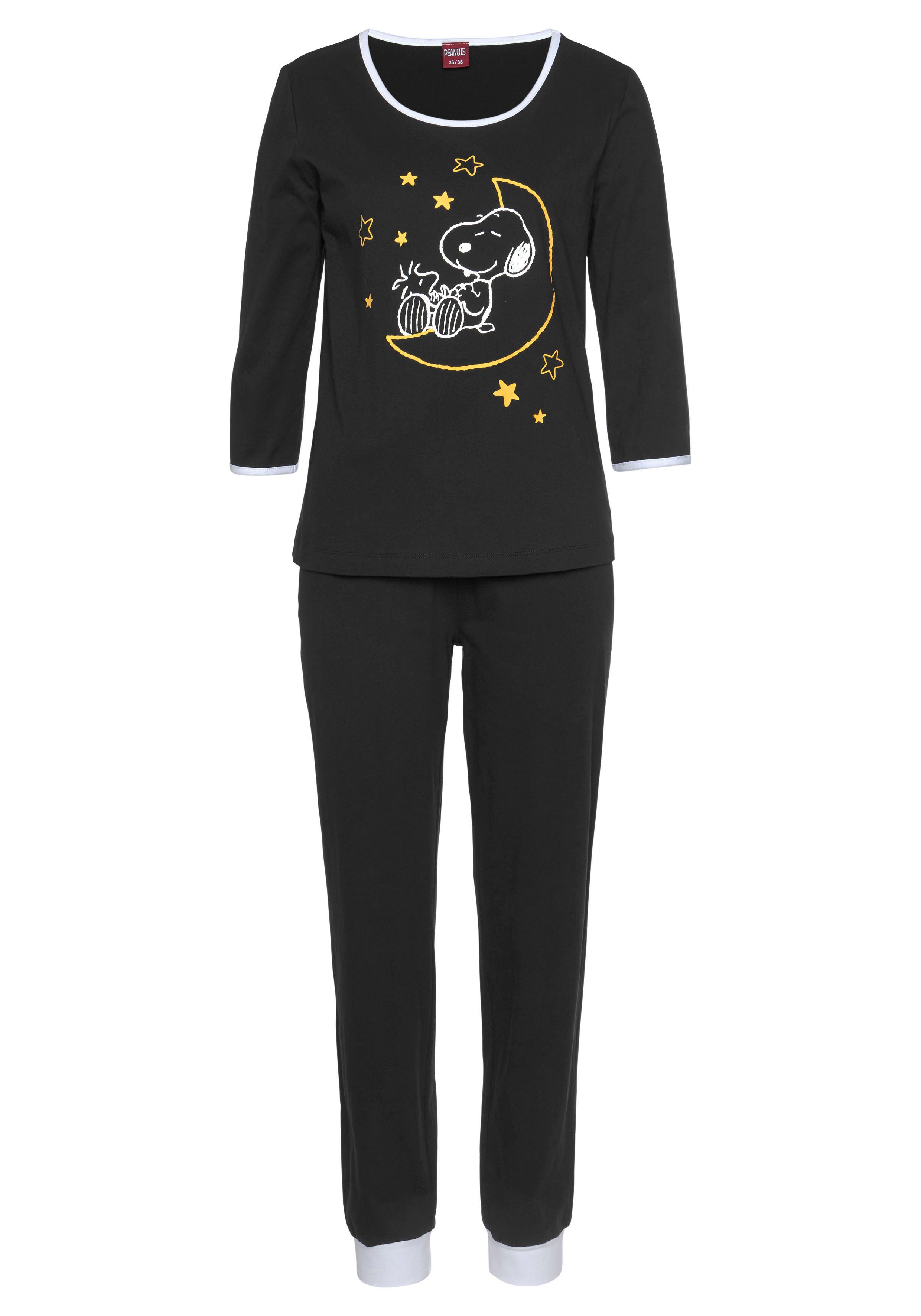 Peanuts Pyjama met snoopy printmotief (2-delig, 1 stuk)