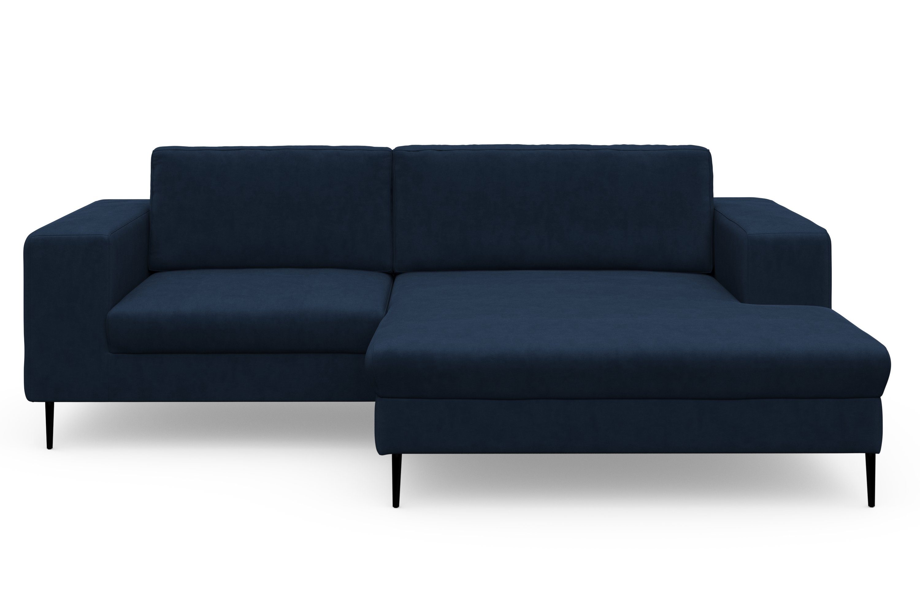 DOMO collection Hoekbank Modica compact en elegant, breedte 244, L-vorm moderne uitstraling met extra brede chaise longue, ook in corduroy