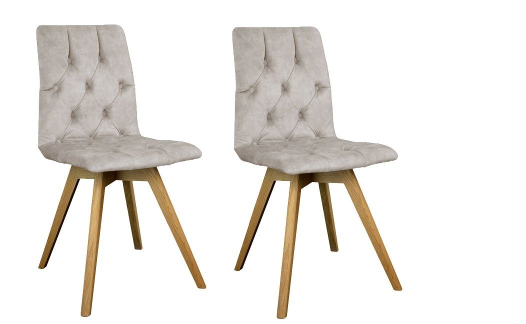 andas Eetkamerstoel Rania (set, 2 stuks) 4 poot stoelen wit
