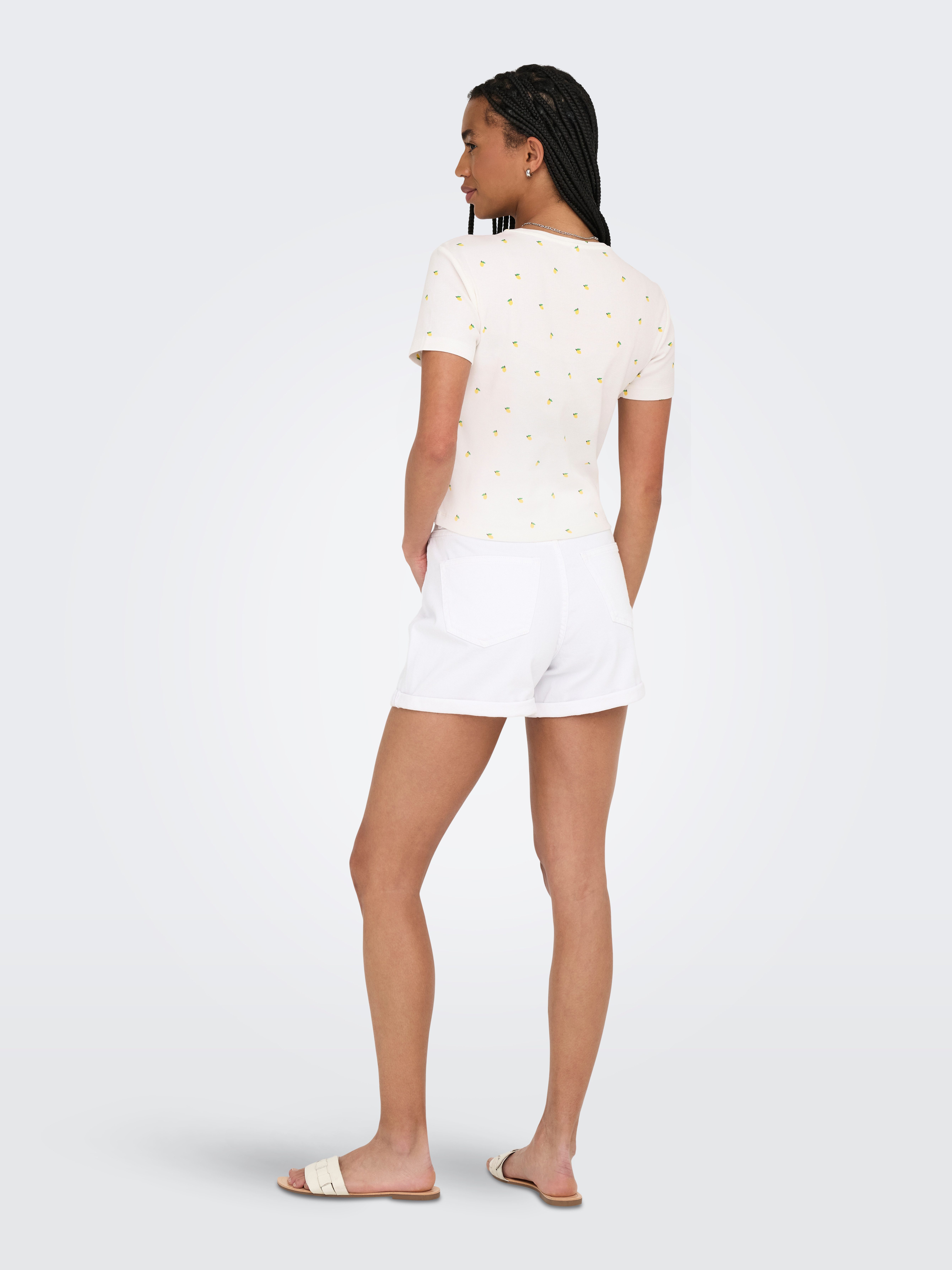 Only Shirt met korte mouwen ONLFENJA LIFE SS AOP TOP JRS NOOS