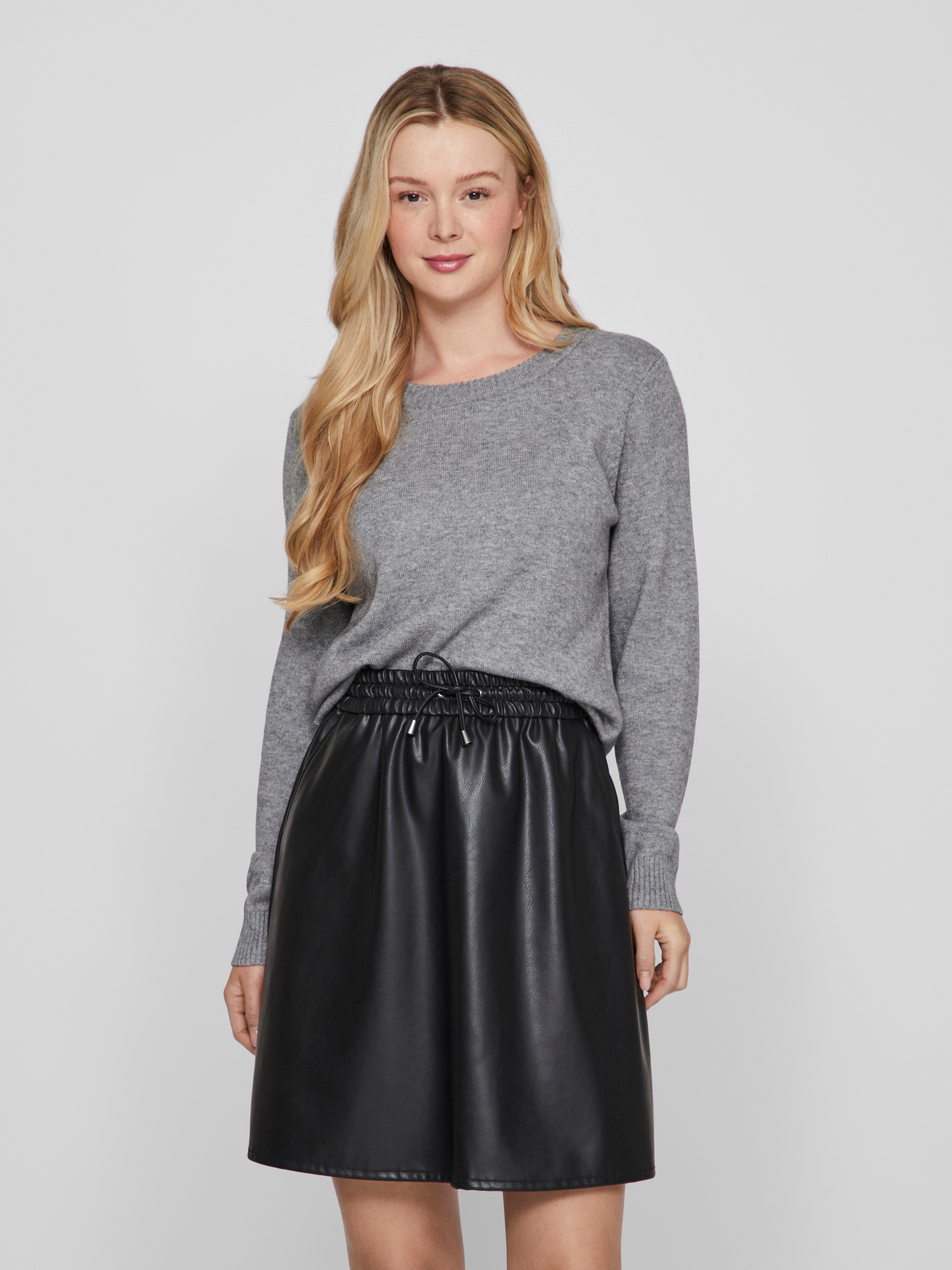 Vila Trui met ronde hals VIRIL O-NECK L/S KNIT TOP - NOOS