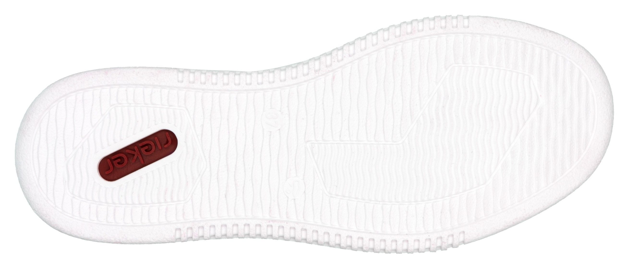 Rieker Plateausneakers , vrijetijdsschoen, halfschoen, veterschoen met gepolsterde schacht