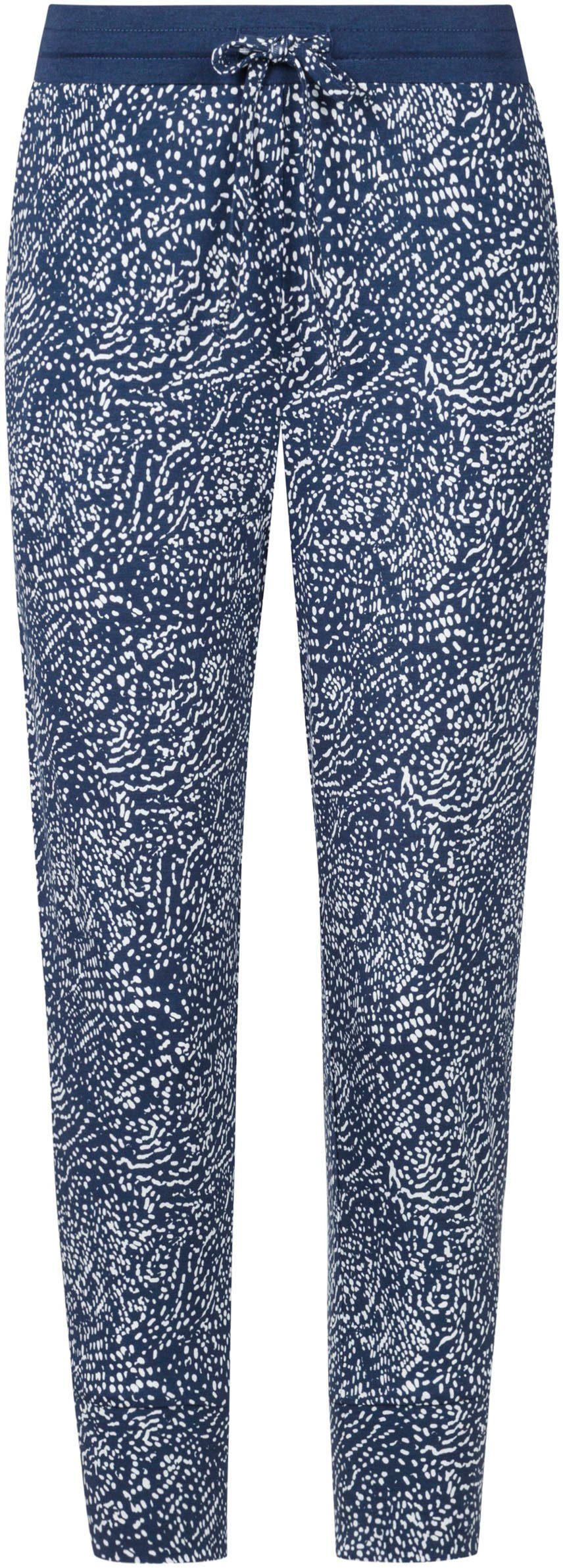 Mey Capripyjama Liah met gedessineerde broek en eenvoudig bovenstuk (set, 2-delig)