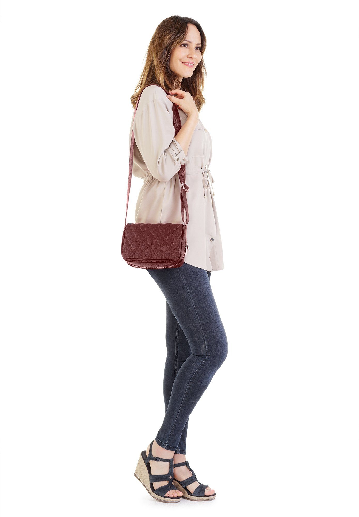 Cluty Tas echt leer, made in italy