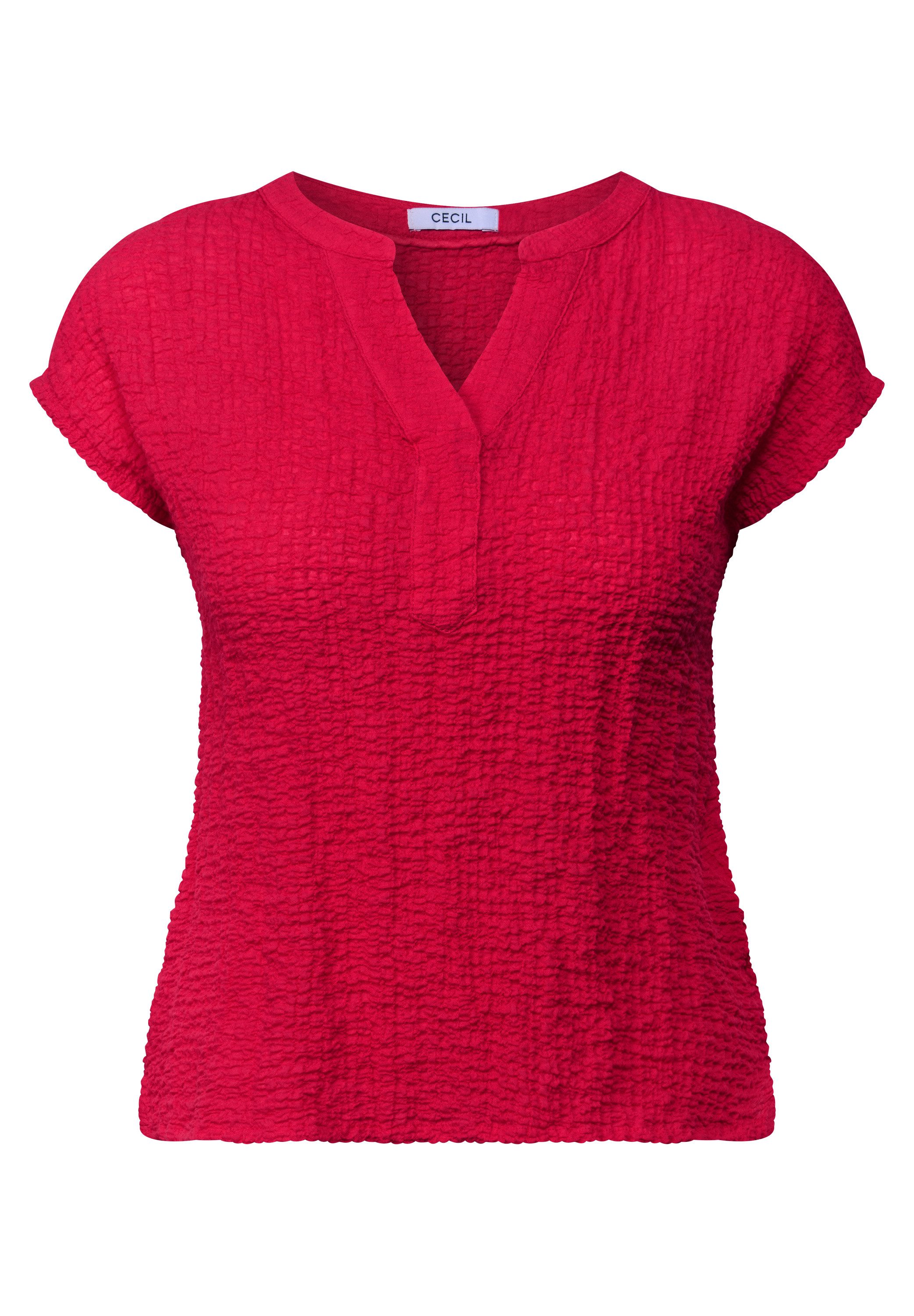 Cecil Blouse met korte mouwen met slitnek