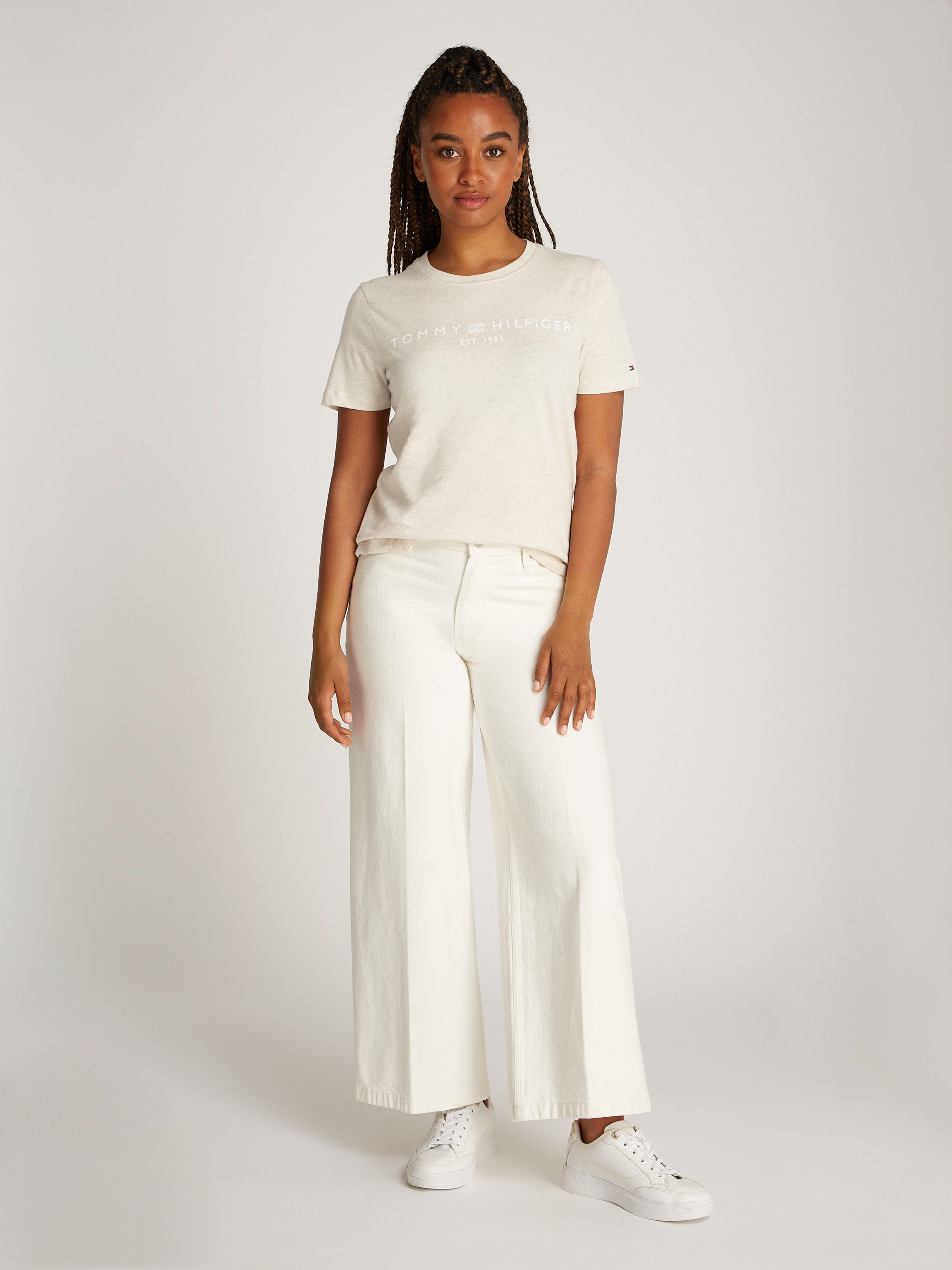 Tommy Hilfiger T-shirt REG CORP LOGO C-NK SS met een logo-opschrift