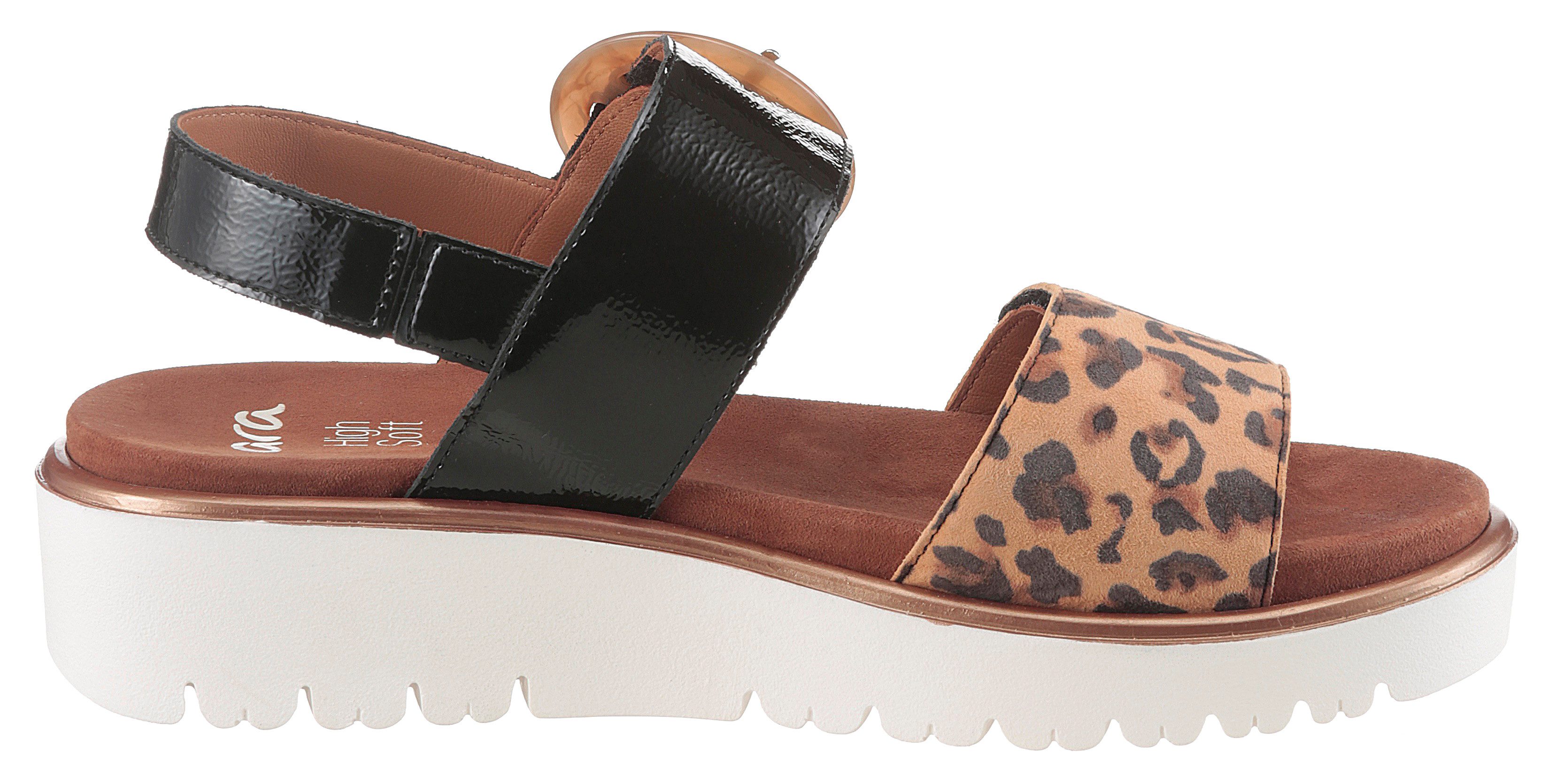 Ara Sleehaksandaaltjes Bilbao , sleehaksandaal, comfortabele schoen met klittenbandsluitingen, g-breedte