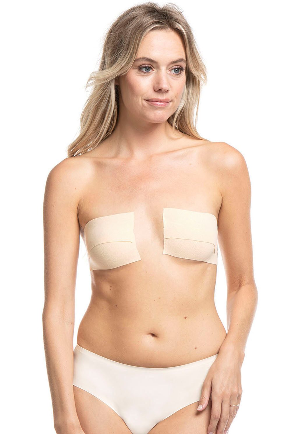 Magic Body Fashion Plak-bh Boob Tape geschikt voor alle borstgroottes (5m lang, 6,5 cm breed) dames strapless bh's beige