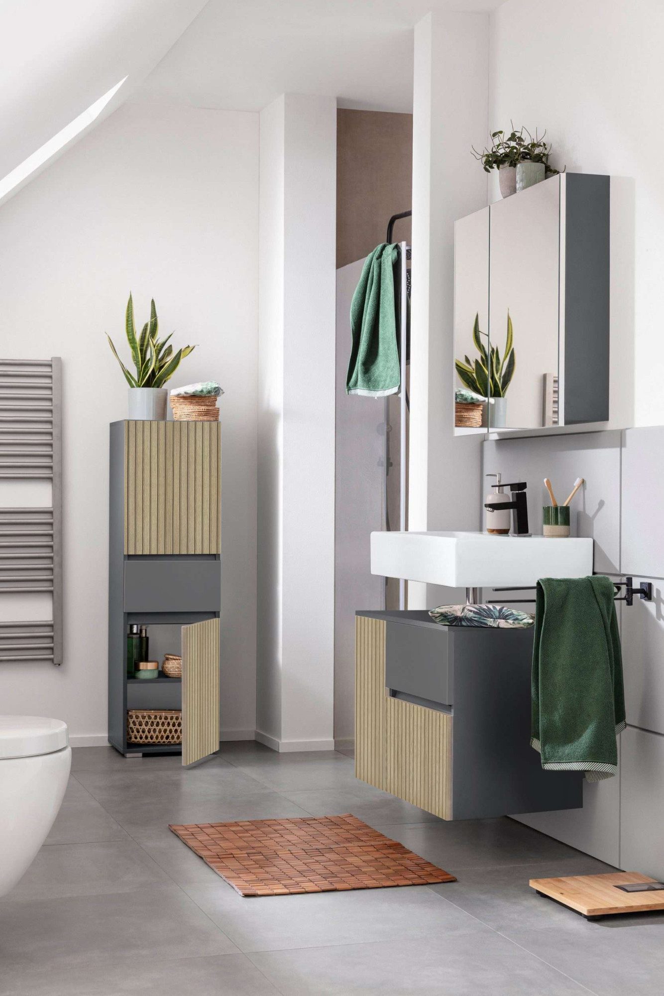Home affaire Wastafelonderkast Wisla voor wandmontage, sifonaansluiting, push-to-open functie, breedte 80 cm